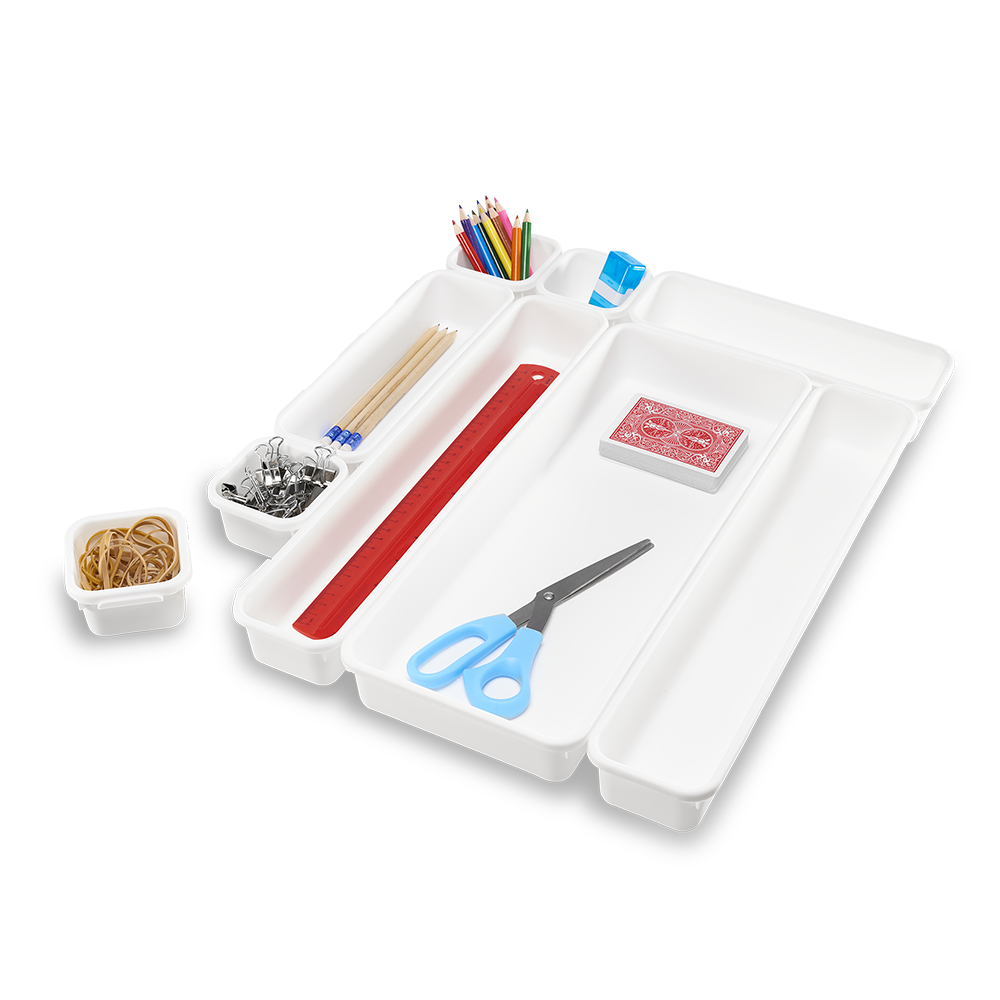 Madesmart 9 Pce Large Bin Multi-Pack - White