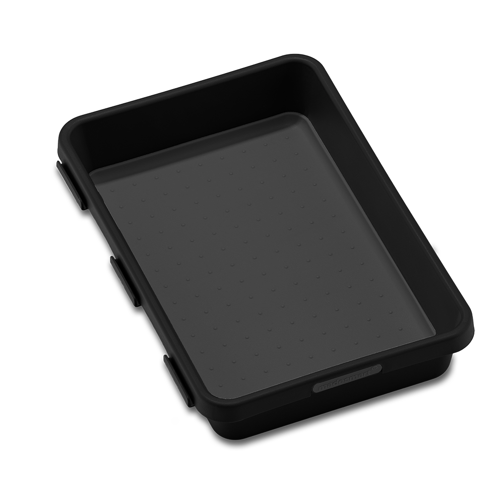 Madesmart Medium Wide Interlocking Bin 24.2 x 16.4 x 4.5cm - Carbon