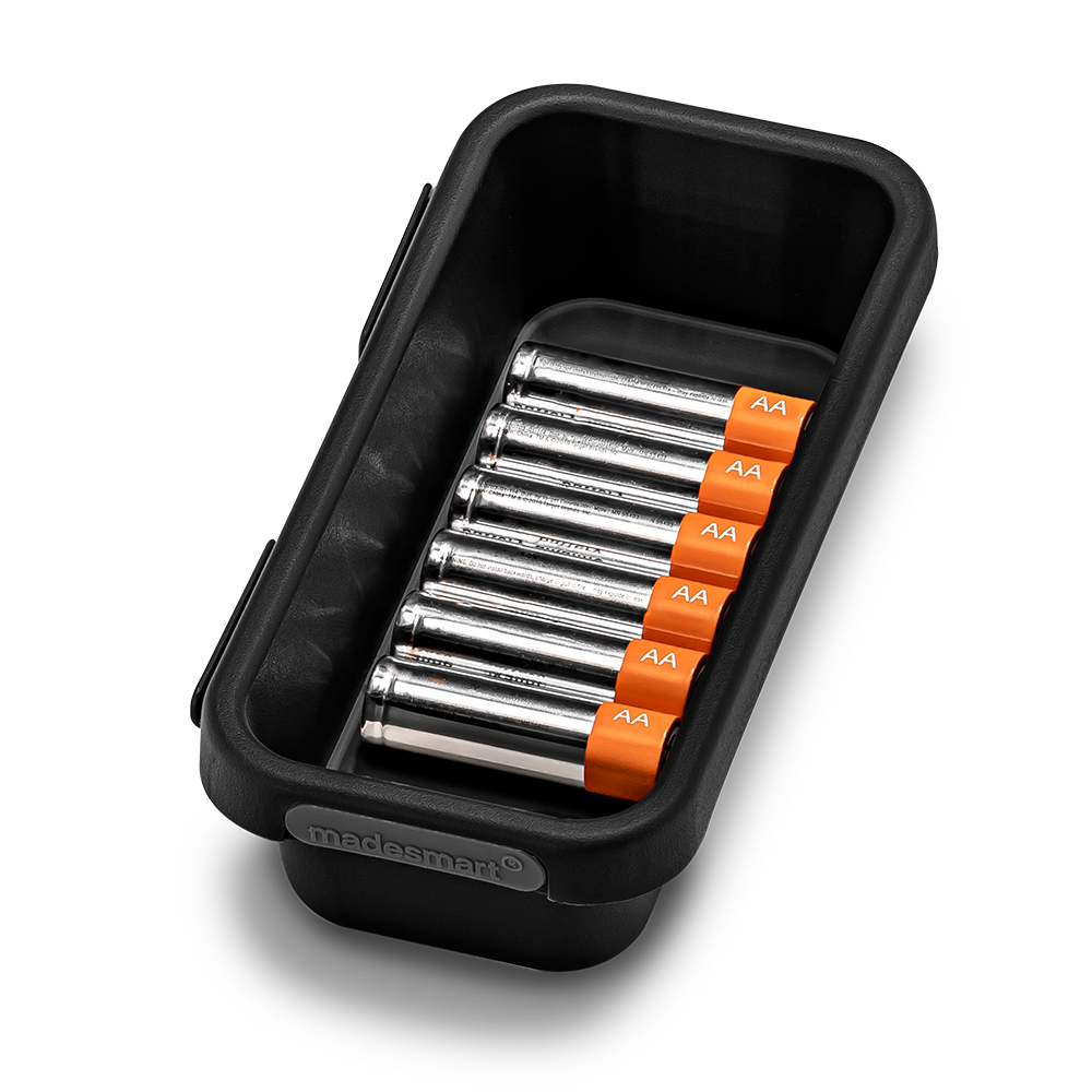 Madesmart 5 Pce Classic Large Interlocking Bin Pack - Carbon