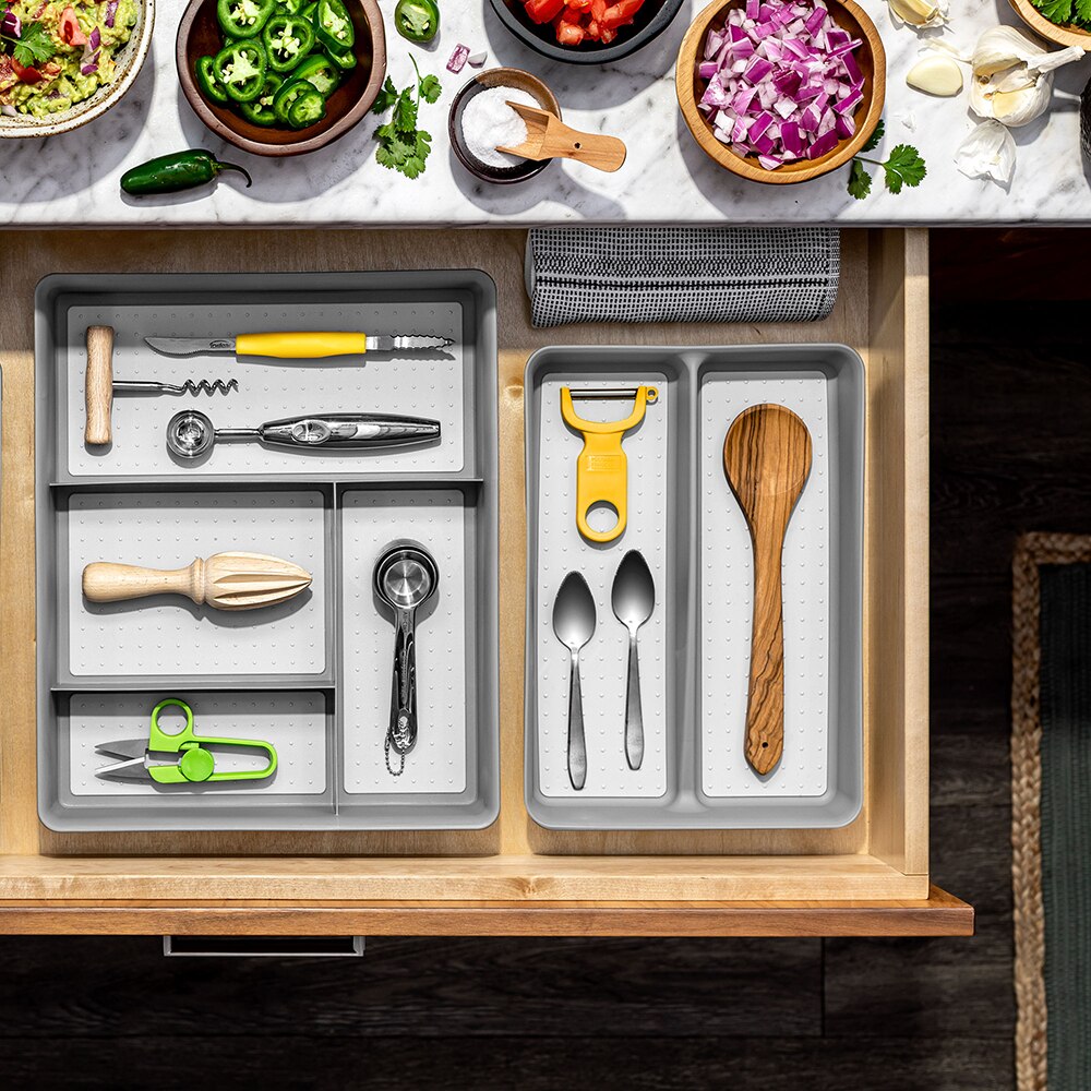 Madesmart Mini Utensil Tray 32.2 x 22.9 x 4.7cm - Soft Grey