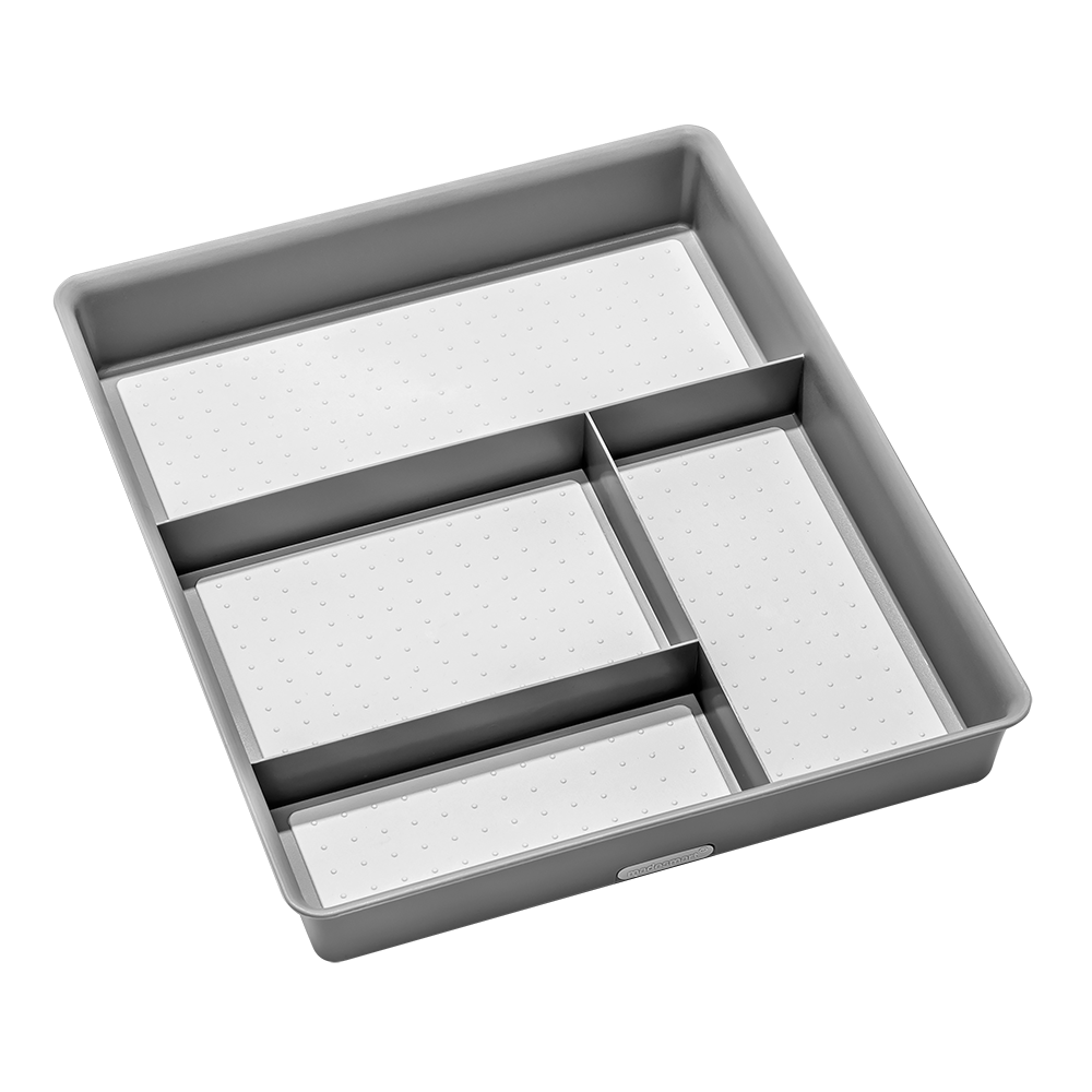 Madesmart Junk Drawer Organiser 36.8 x 30.1 x 5.5cm - Soft Grey