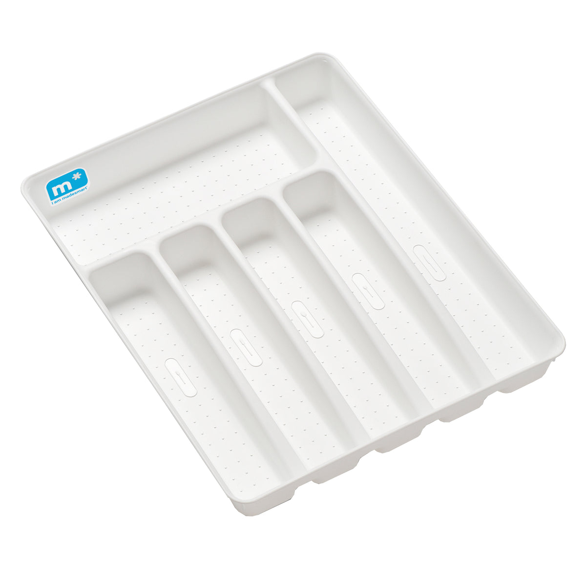 Madesmart Basic 6 Compartment Cutlery Tray 38.1 x 33 x 5.7cm - White