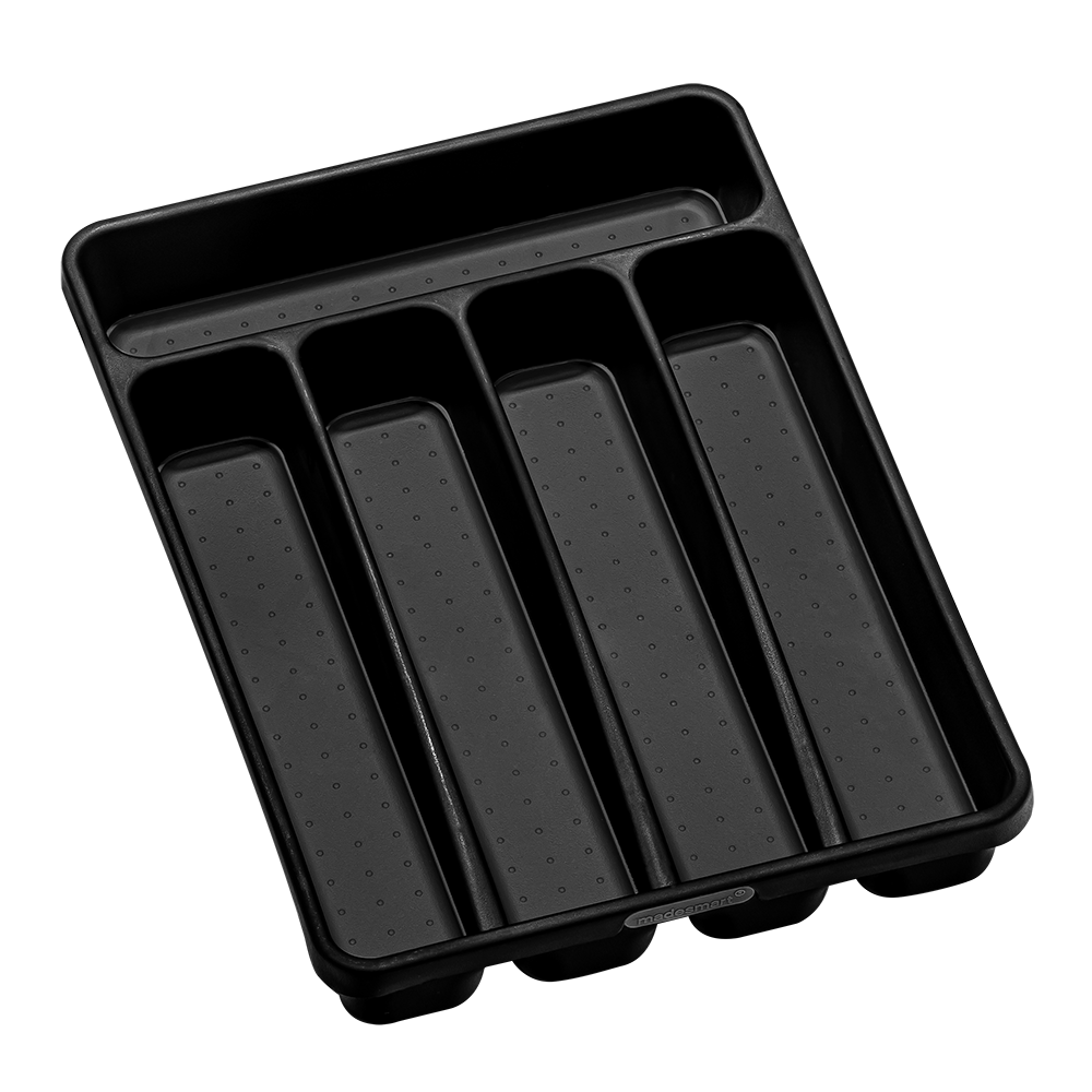 Madesmart Mini 5 Compartment Cutlery Tray 32.4 x 23.2 x 4.8cm  - Carbon