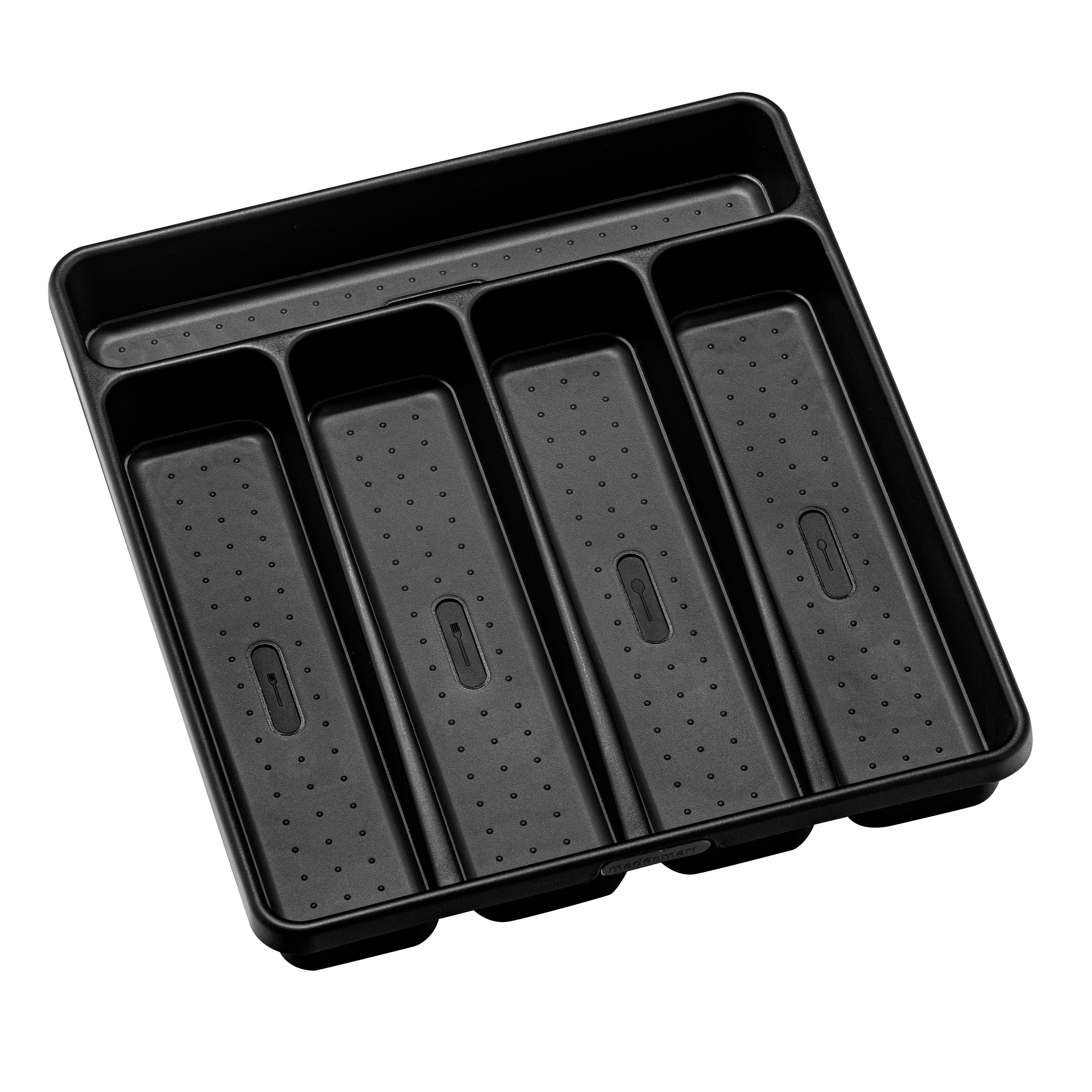 Madesmart 5 Compartment Cutlery Tray 32.7 x 28.9 x 4.8cm - Carbon