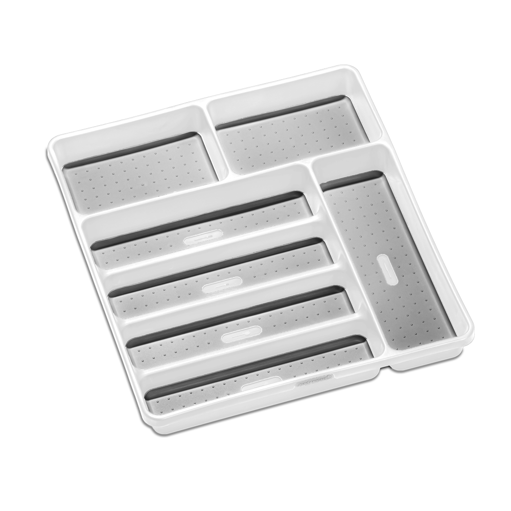 Madesmart Large 7 Compartment Cutlery Tray 40.5 x 35.5 x 4.7cm - White