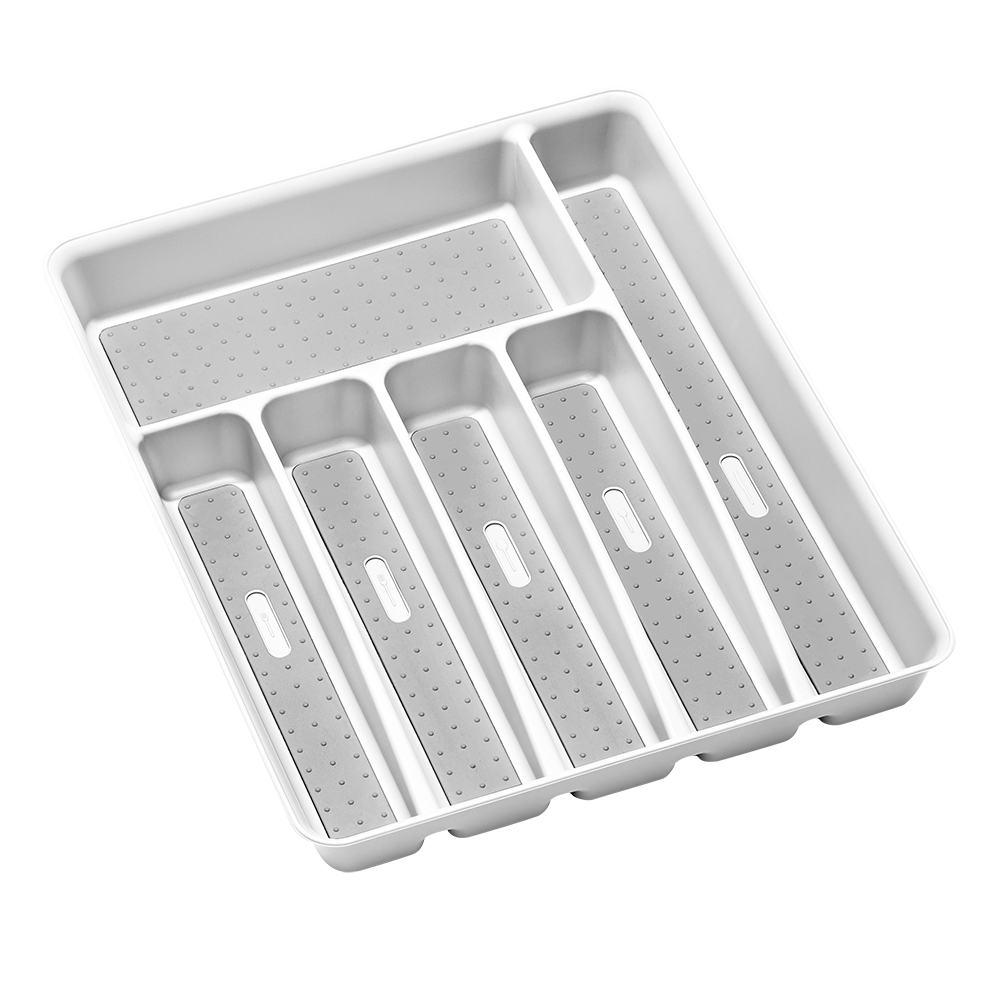 Madesmart 6 Compartment Cutlery Tray 40.46 x 33 x 4.6cm - White