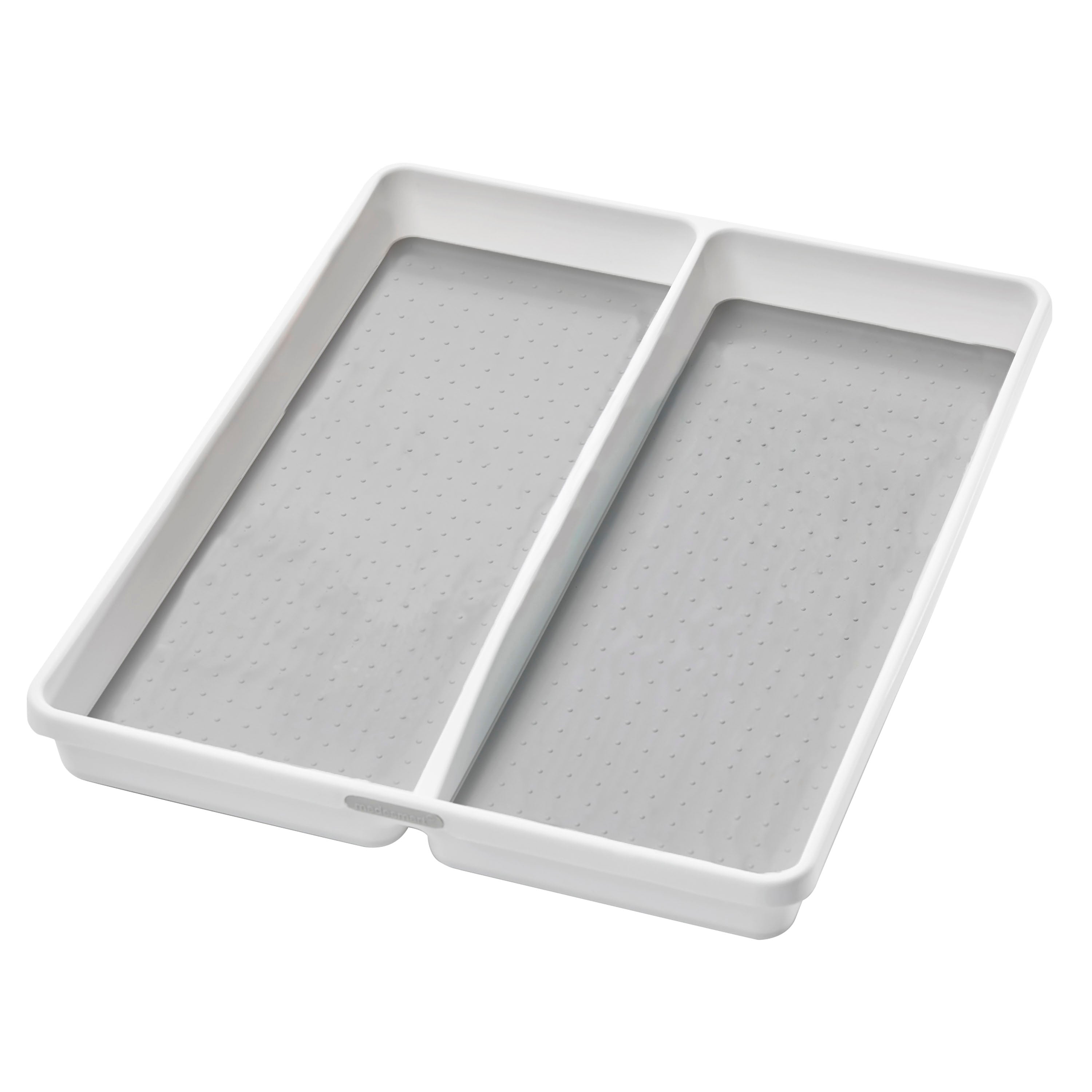 Madesmart Large 2 Compartment Utensil Tray 40.5 x 32.8 x 4.7cm - White