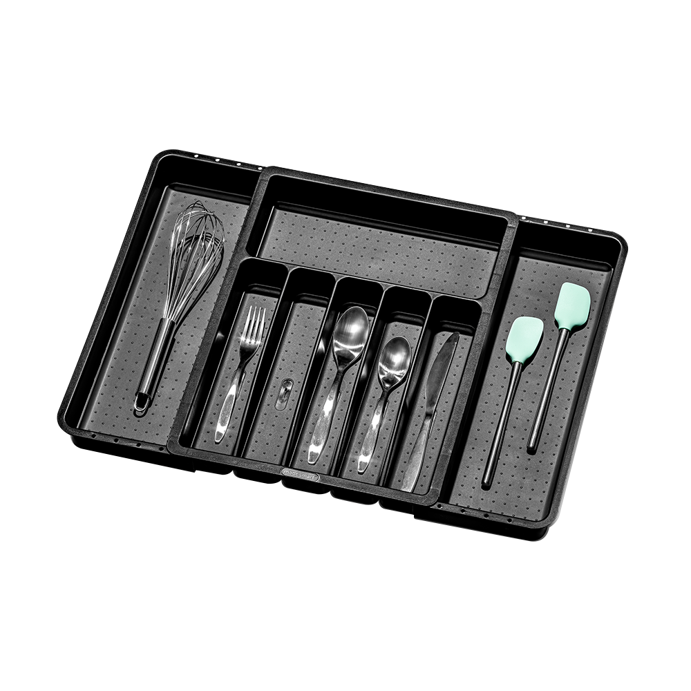 Madesmart Expandable Cutlery Tray 40.6 x 33.7 x 5.1cm - Carbon