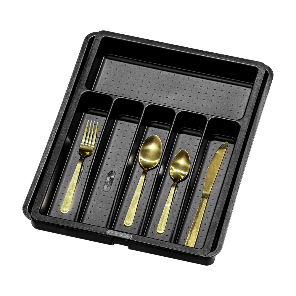 Madesmart Expandable Cutlery Tray 40.6 x 33.7 x 5.1cm - Carbon