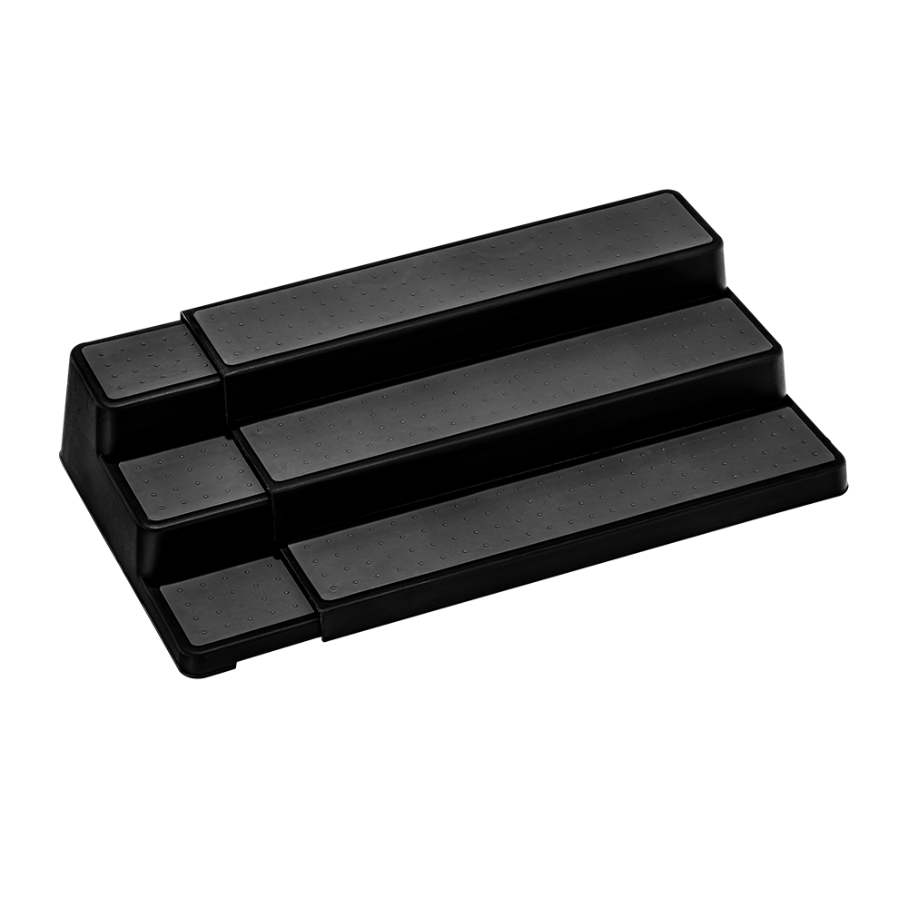 Madesmart 3 Tier Expandable Shelf Organiser 36.8 to 65 x 24.5 x 9.1cm - Carbon