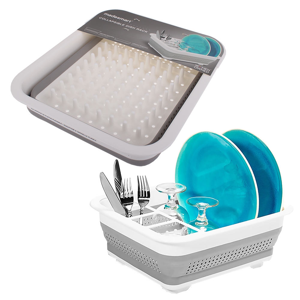 Madesmart Small Collapsible Dish Rack 37.2 x 32.1cm - White