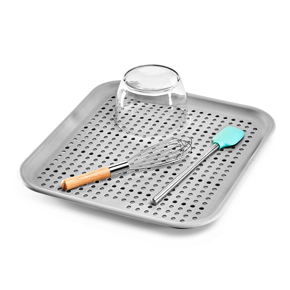 Madesmart Elevated Sink Mat 33 x 30.4cm - Grey