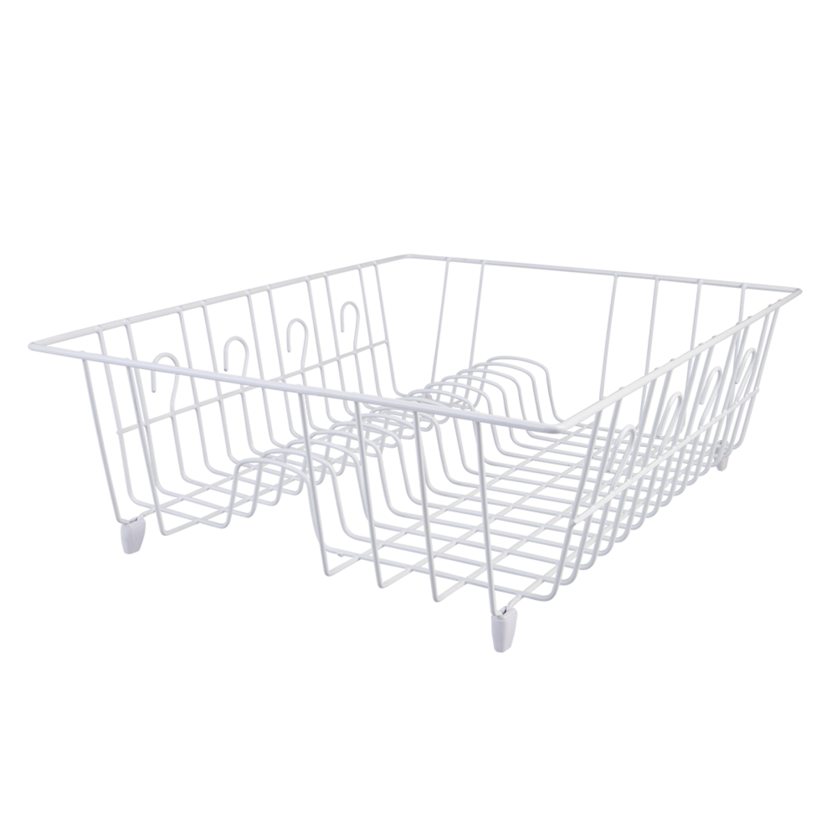 D.Line Plastic Wire Medium Dish Drainer - White