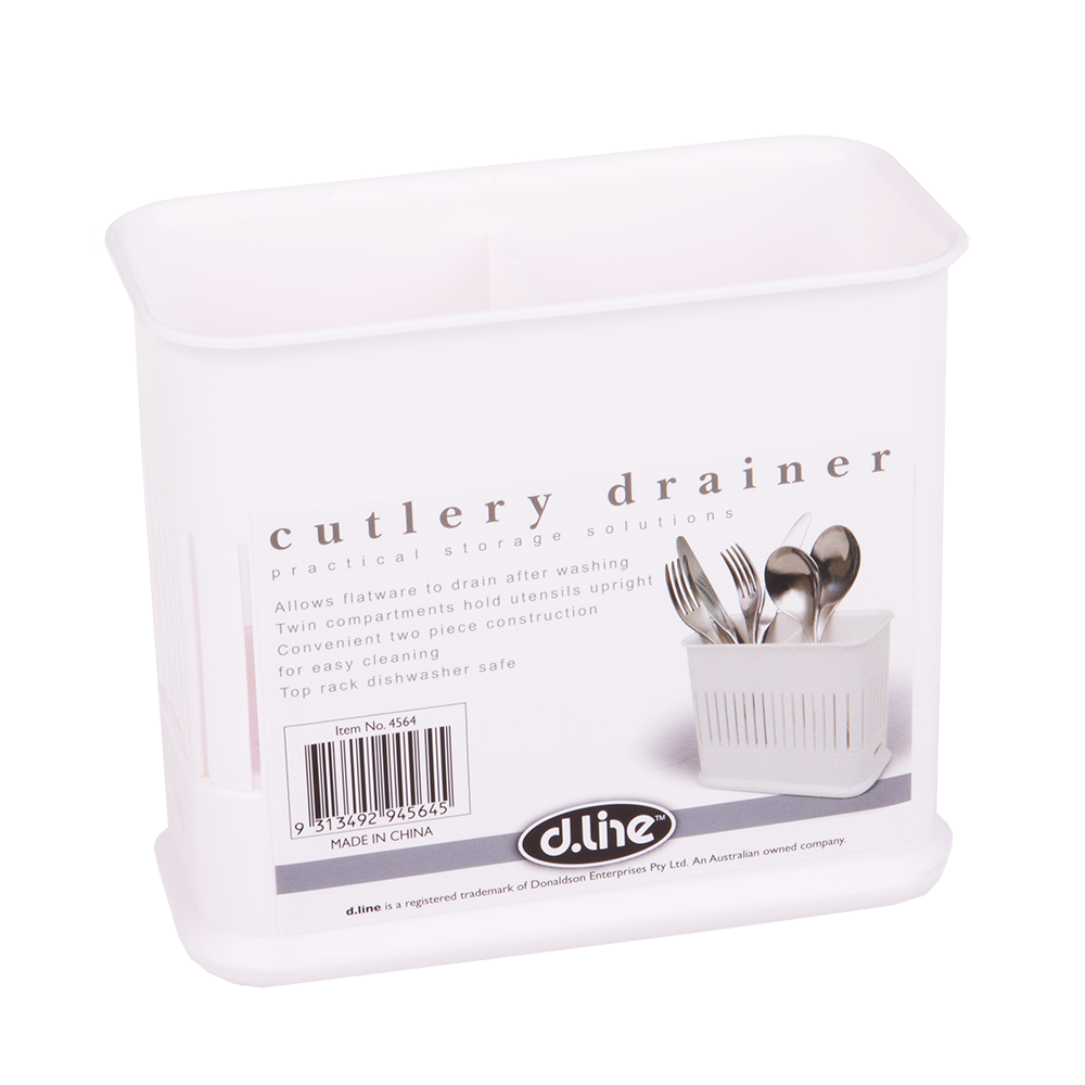 D.Line Plastic Cutlery Drainer - White