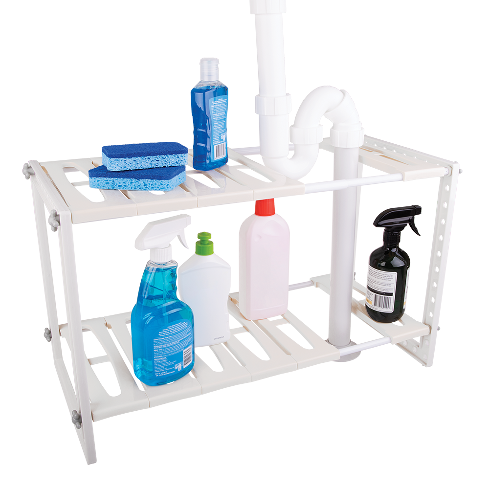D.Line Expandable Under Sink Organiser - White