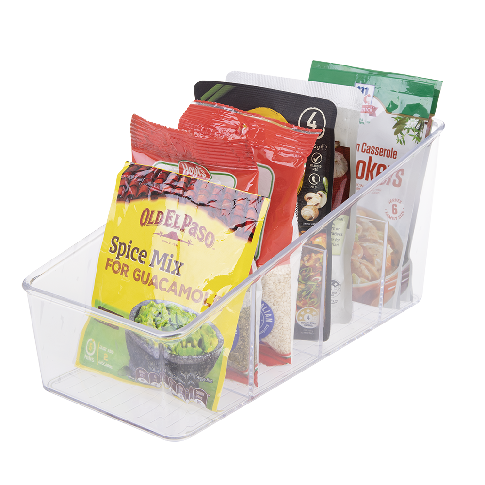 D.Line 4 Compartment Packet Organiser - Clear