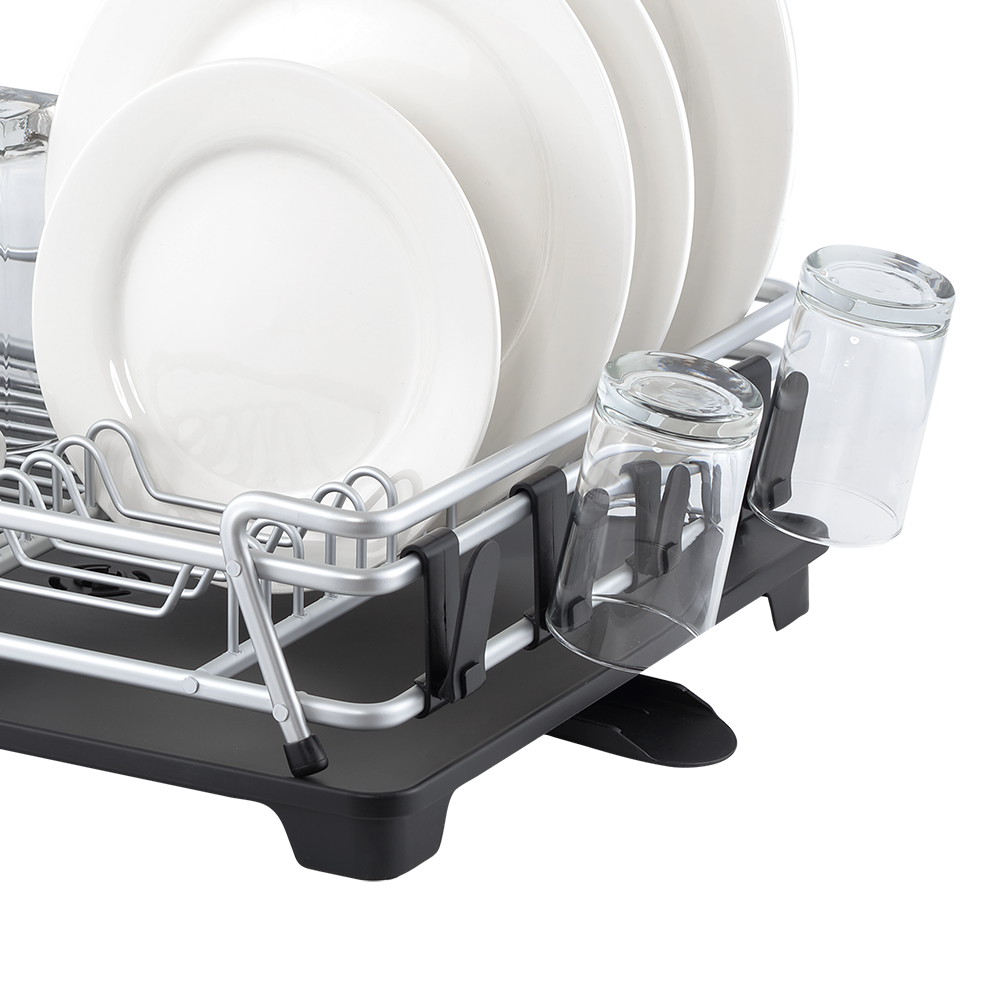 D.Line "Pinnacle" Aluminium Dish Rack W/ Draining Board