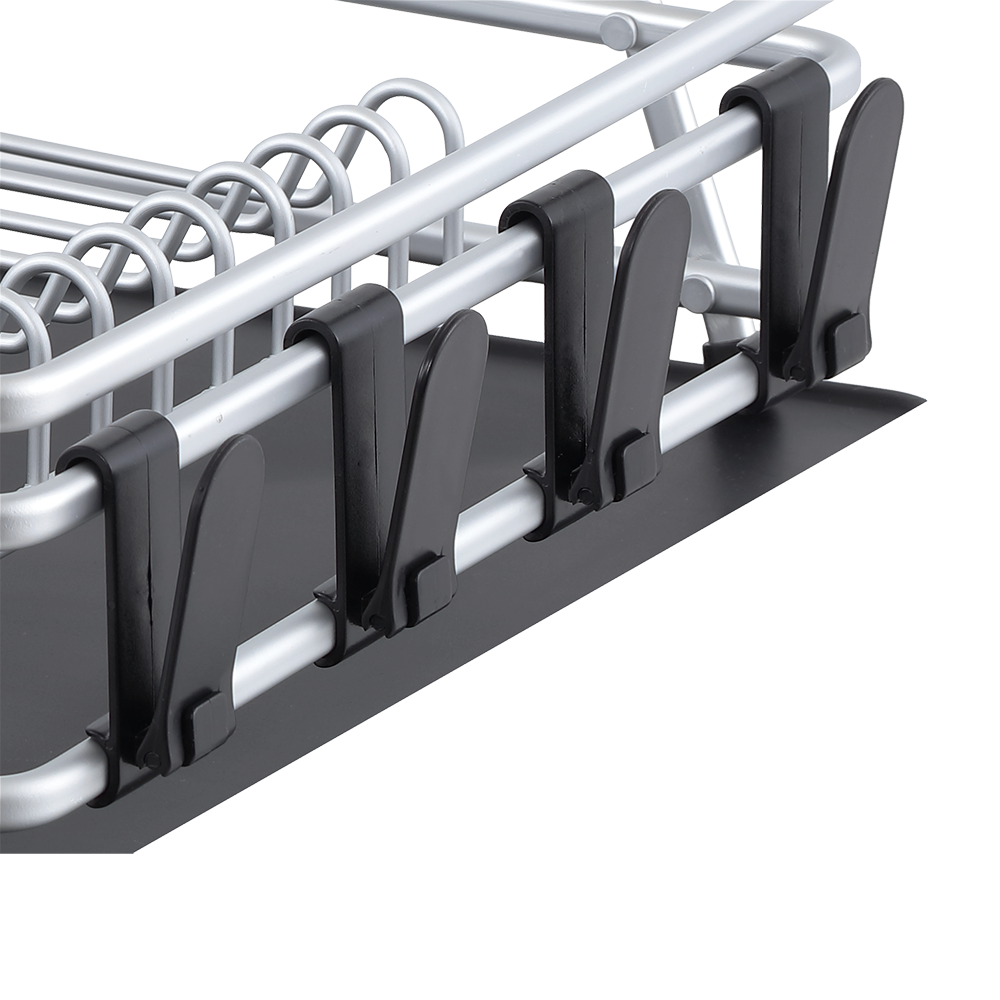 D.Line "Pinnacle" Aluminium Dish Rack W/ Draining Board