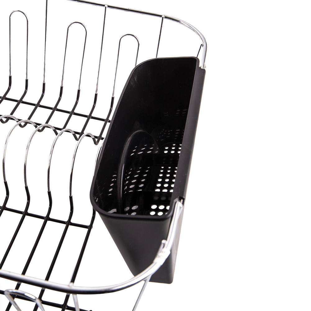 D.Line Small Dish Drainer with Caddy – Black 36.5 x 32.5 x 14.5 cm