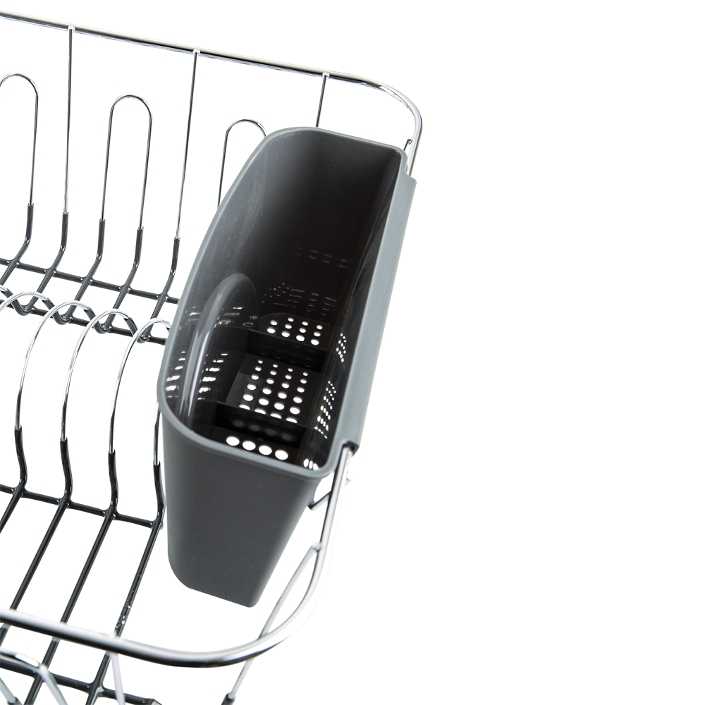 D.Line Small Dish Drainer with Caddy – Charcoal 36.5 x 32.5 x 14.5 cm