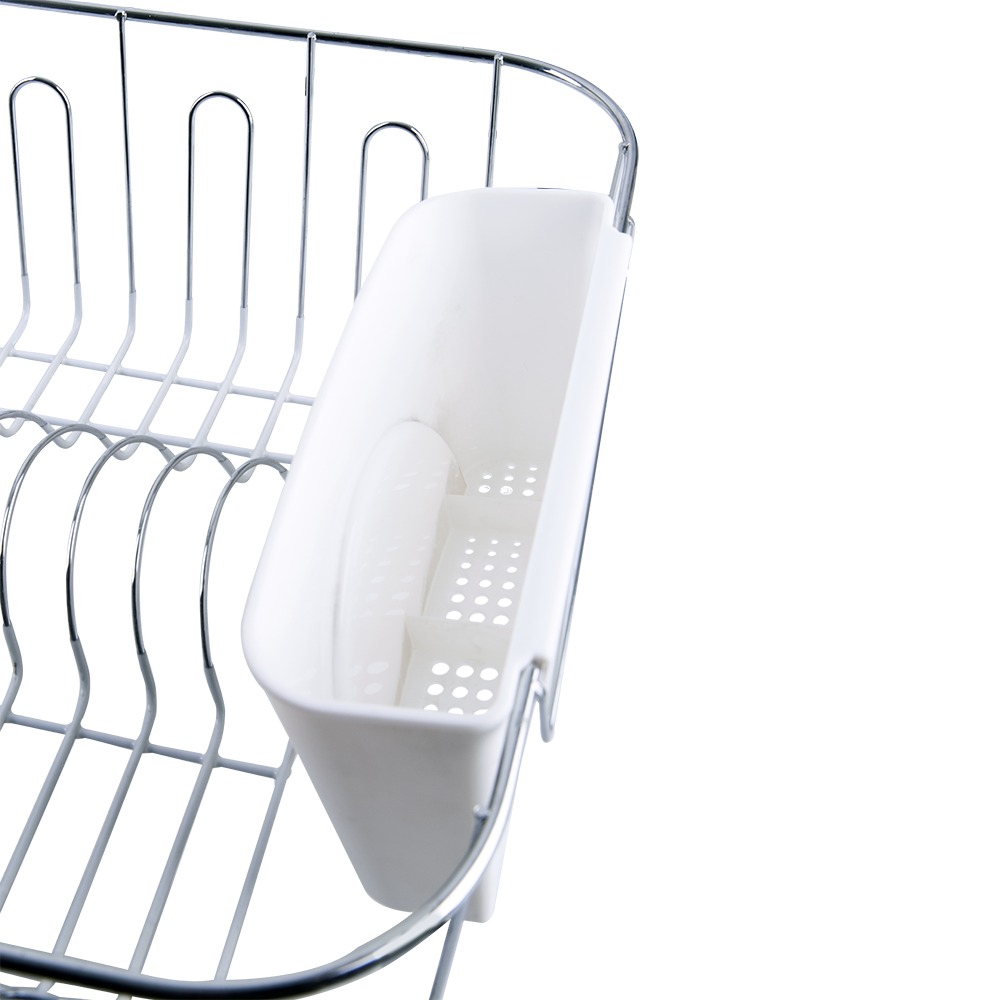D.Line Small Dish Drainer with Caddy – White 36.5 x 32.5 x 14.5 cm