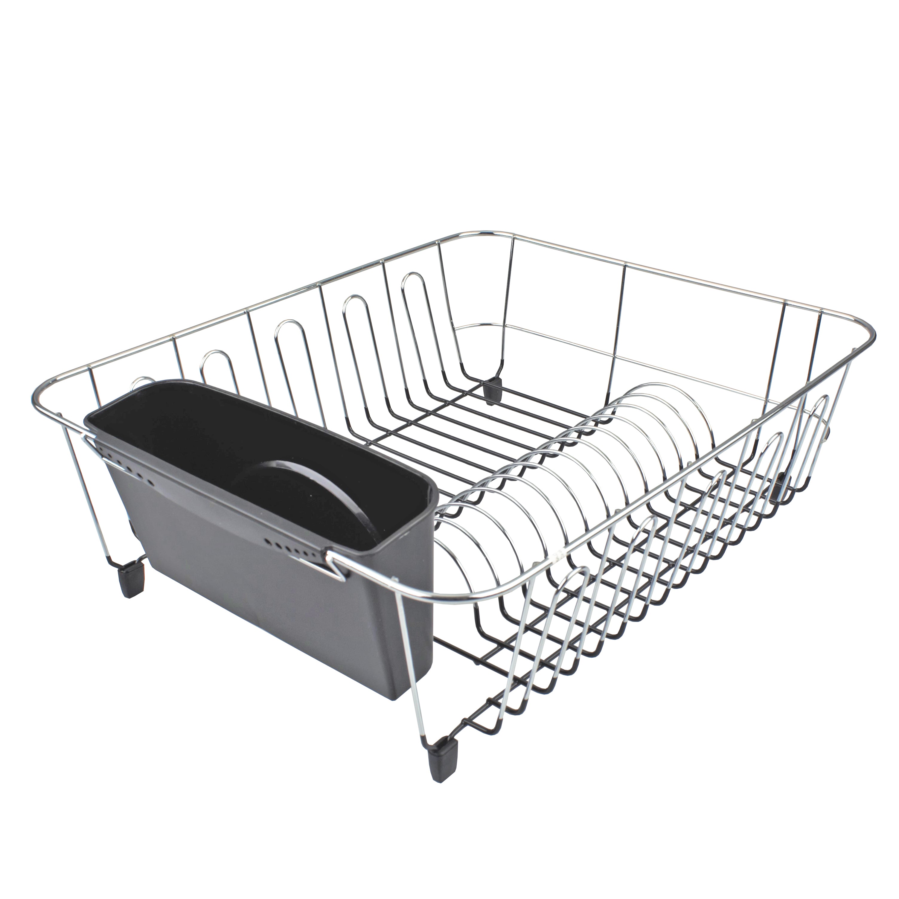 D.Line Large Dish Drainer with Caddy – Charcoal 44.5 x 35.5 x 14.5 cm