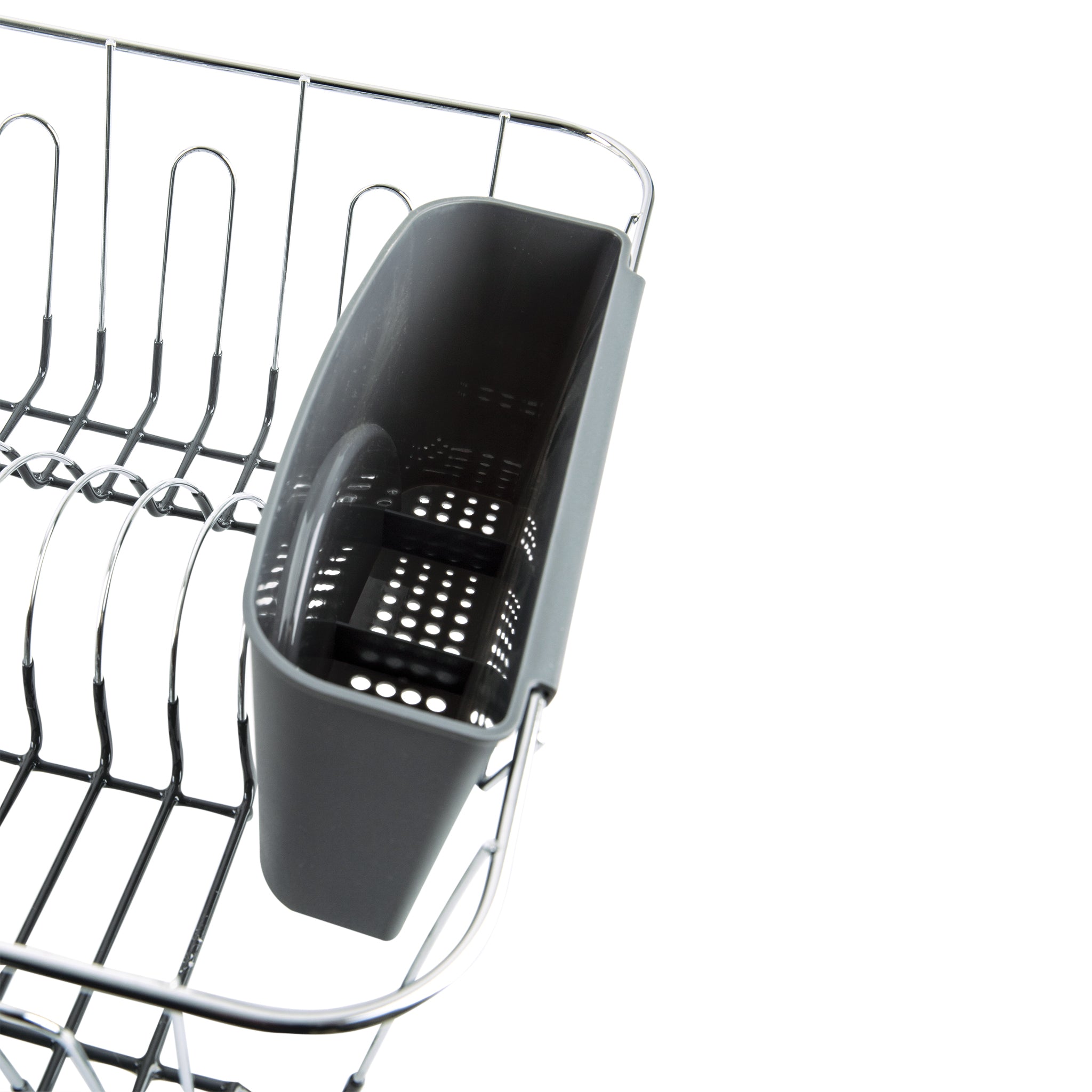 D.Line Large Dish Drainer with Caddy – Charcoal 44.5 x 35.5 x 14.5 cm