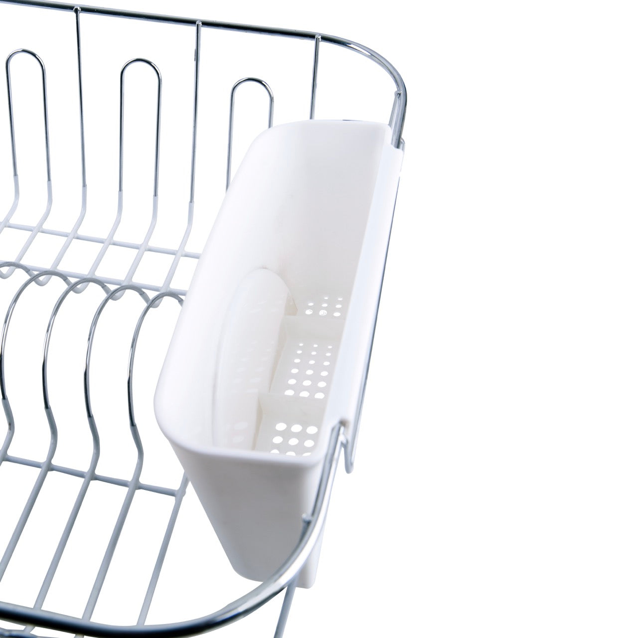 D.Line Large Dish Drainer with Caddy – White 44.5 x 35.5 x 14.5 cm
