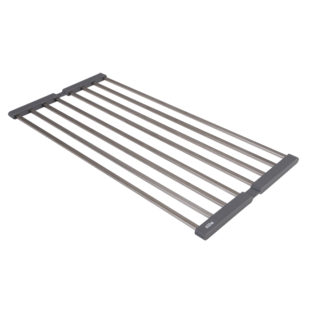 D.Line Stainless Steel Folding Sink Drying Rack 51 X 24cm - Grey