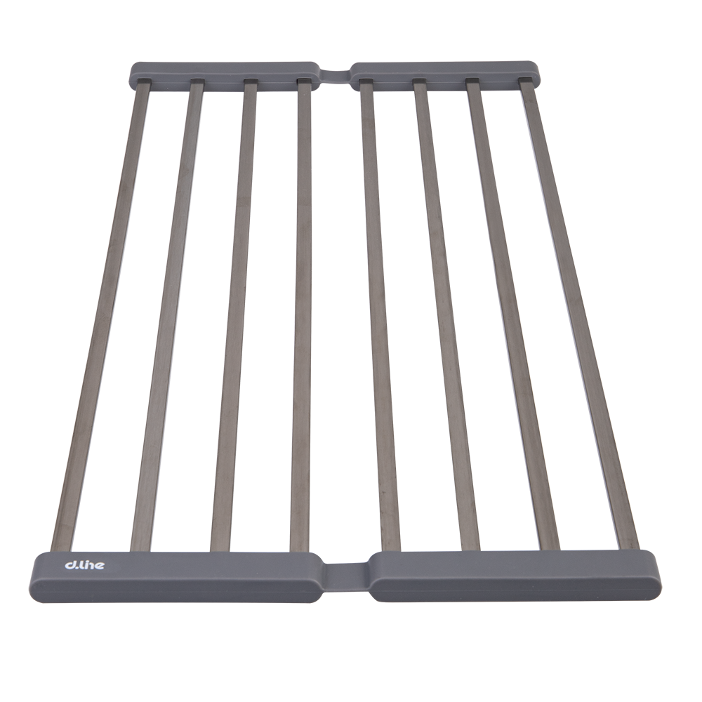 D.Line Stainless Steel Folding Sink Drying Rack 51 X 24cm - Grey