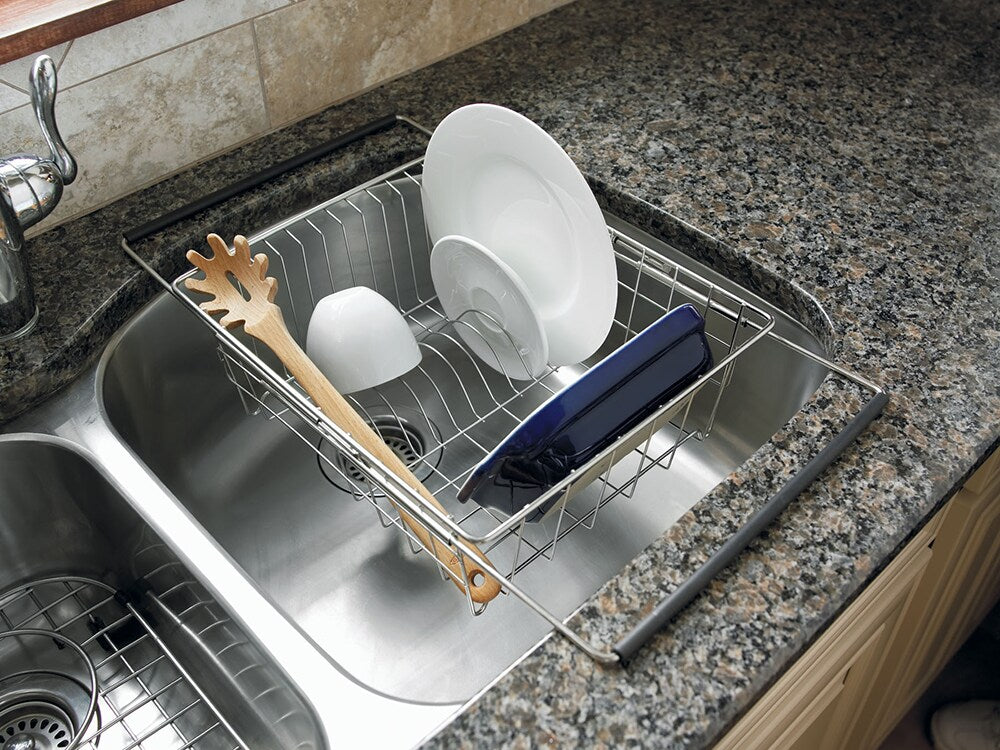 Polder Stainless Steel Expandable In-Sink Dish Rack 35 X 30 X 12.7Cm