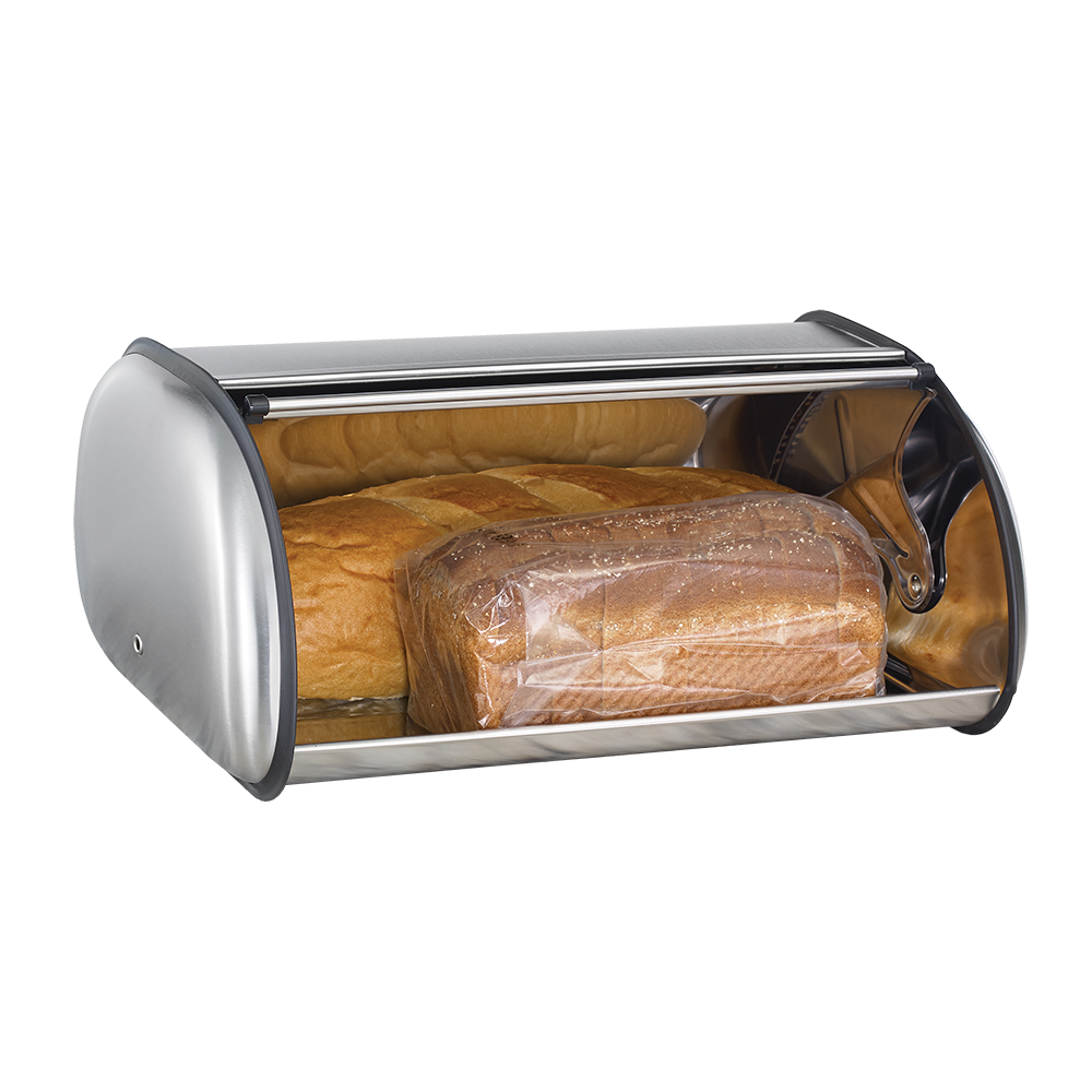Polder Deluxe Bread Bin - Brushed Nickel