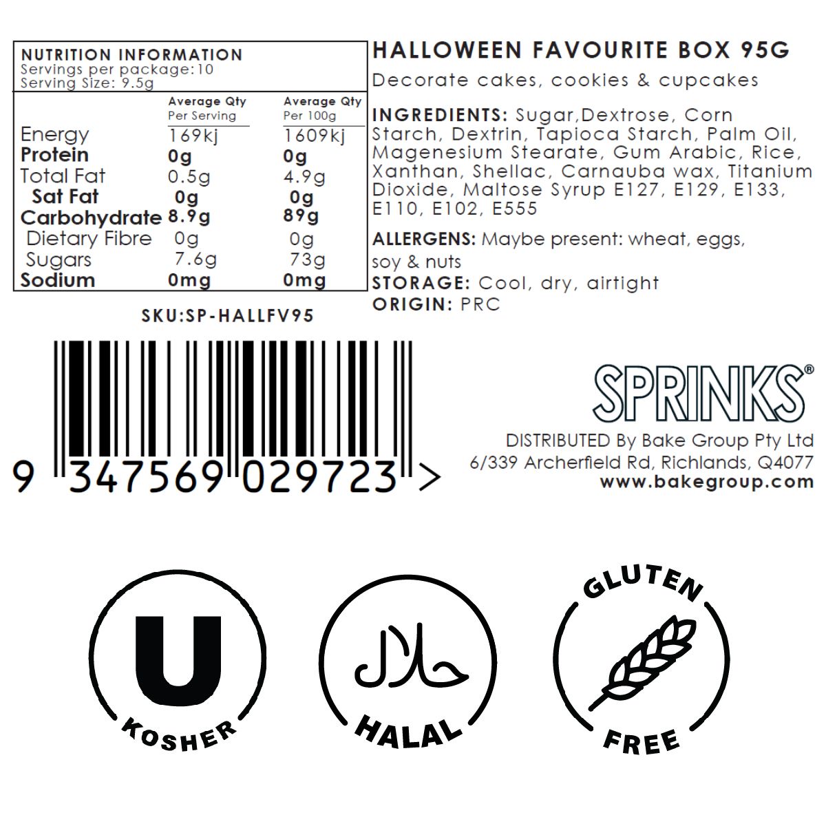 Sprinks Halloween Favourites Box 95g
