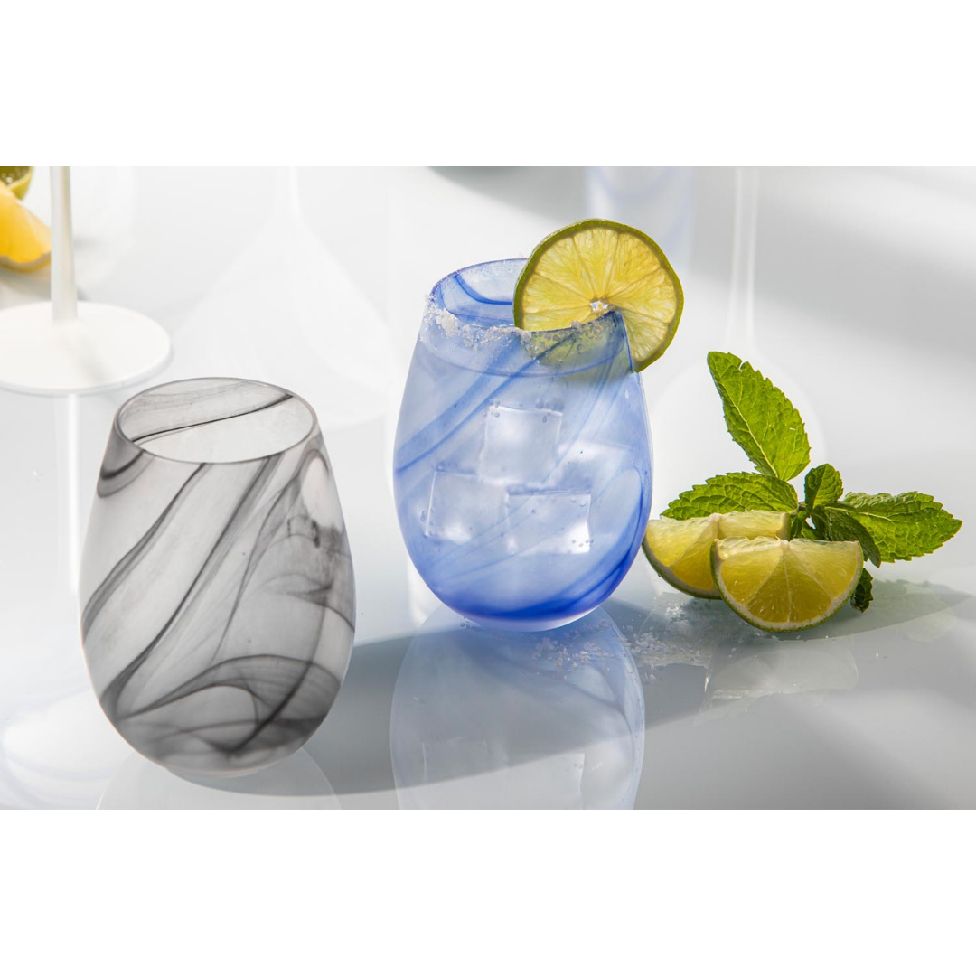 Tempa Skylar Storm 2pk Stemless Glass