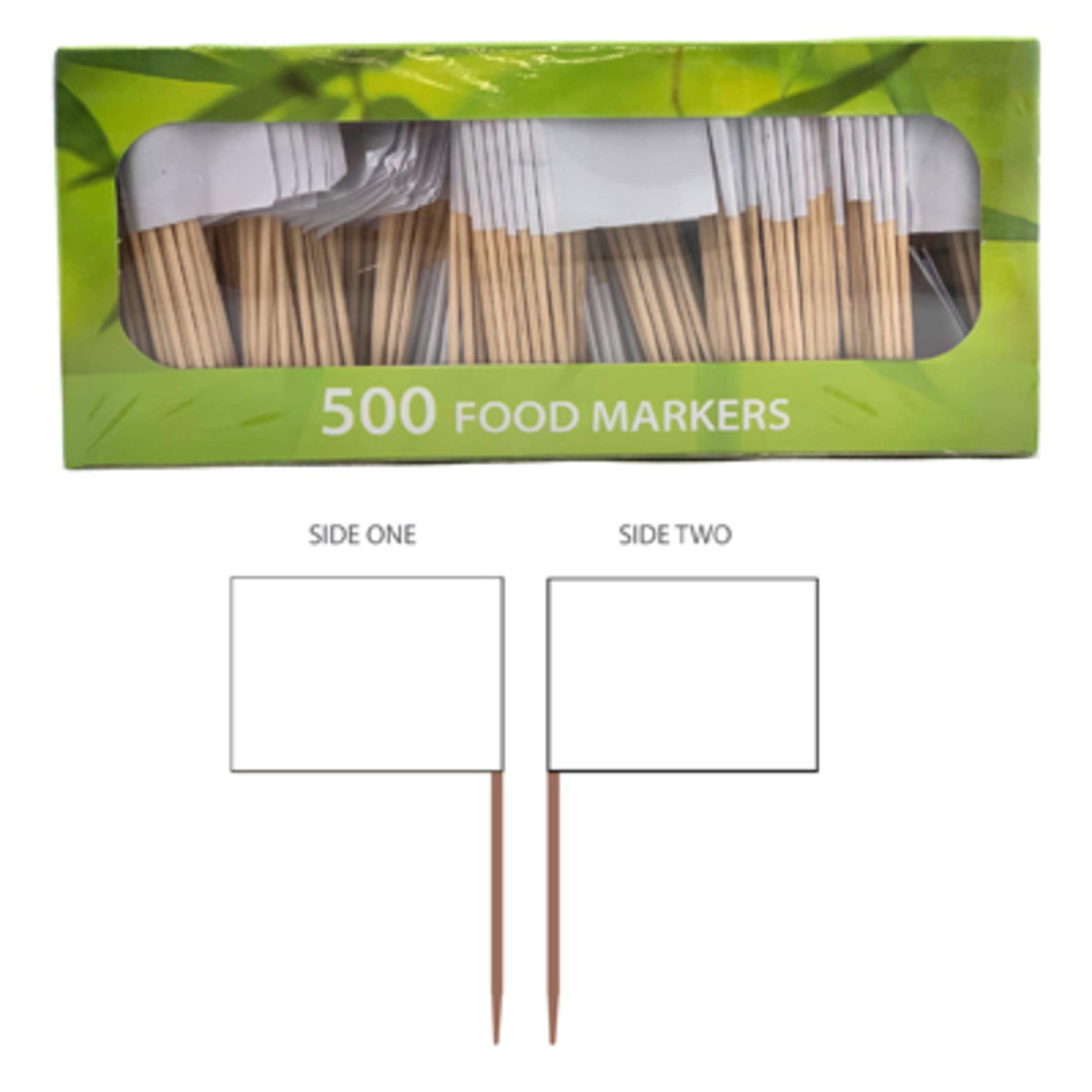 Catering Collection Food Markers White (500 Pack)