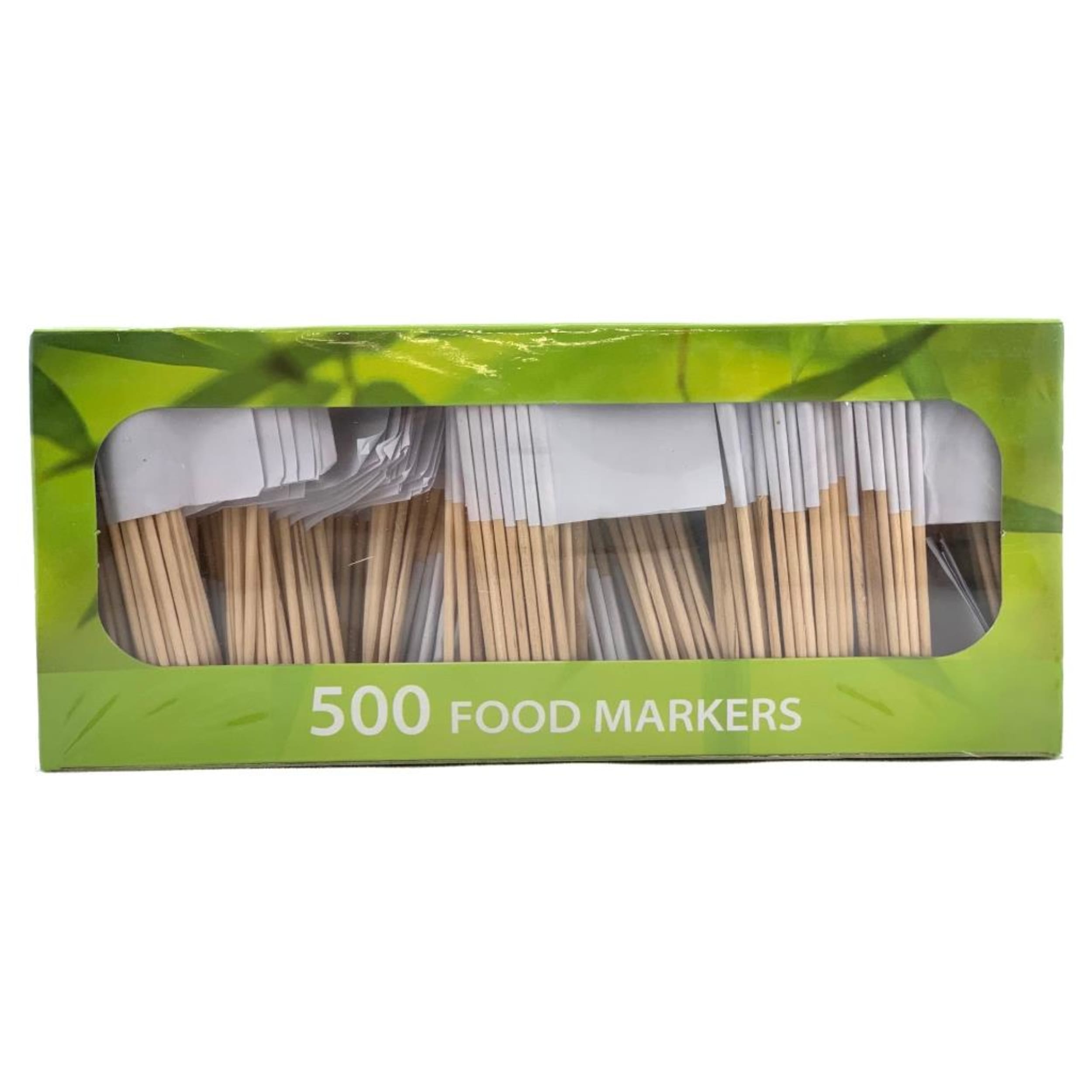 Catering Collection Food Markers White (500 Pack)