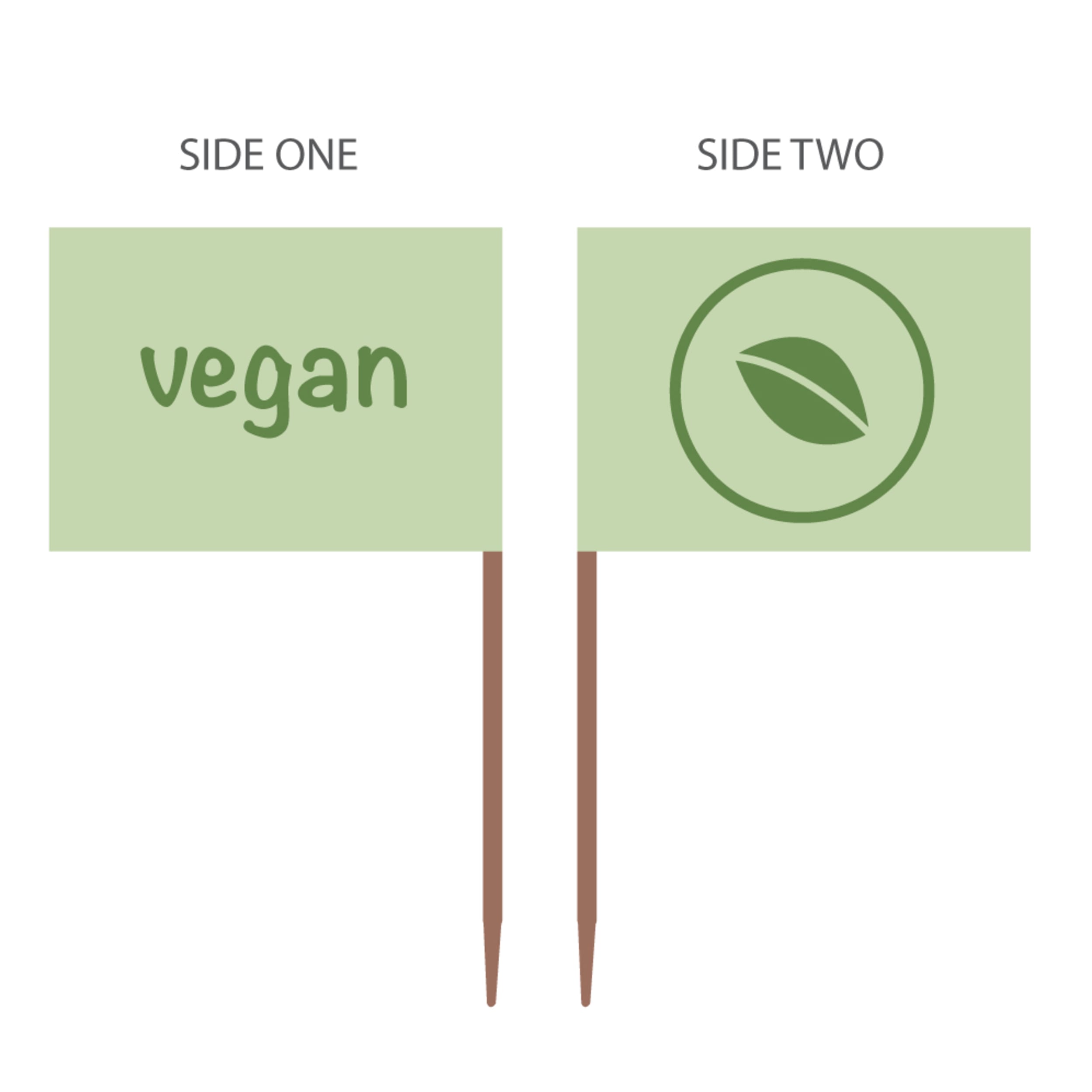 Catering Collection Food Markers "Vegan" (500 Pack)