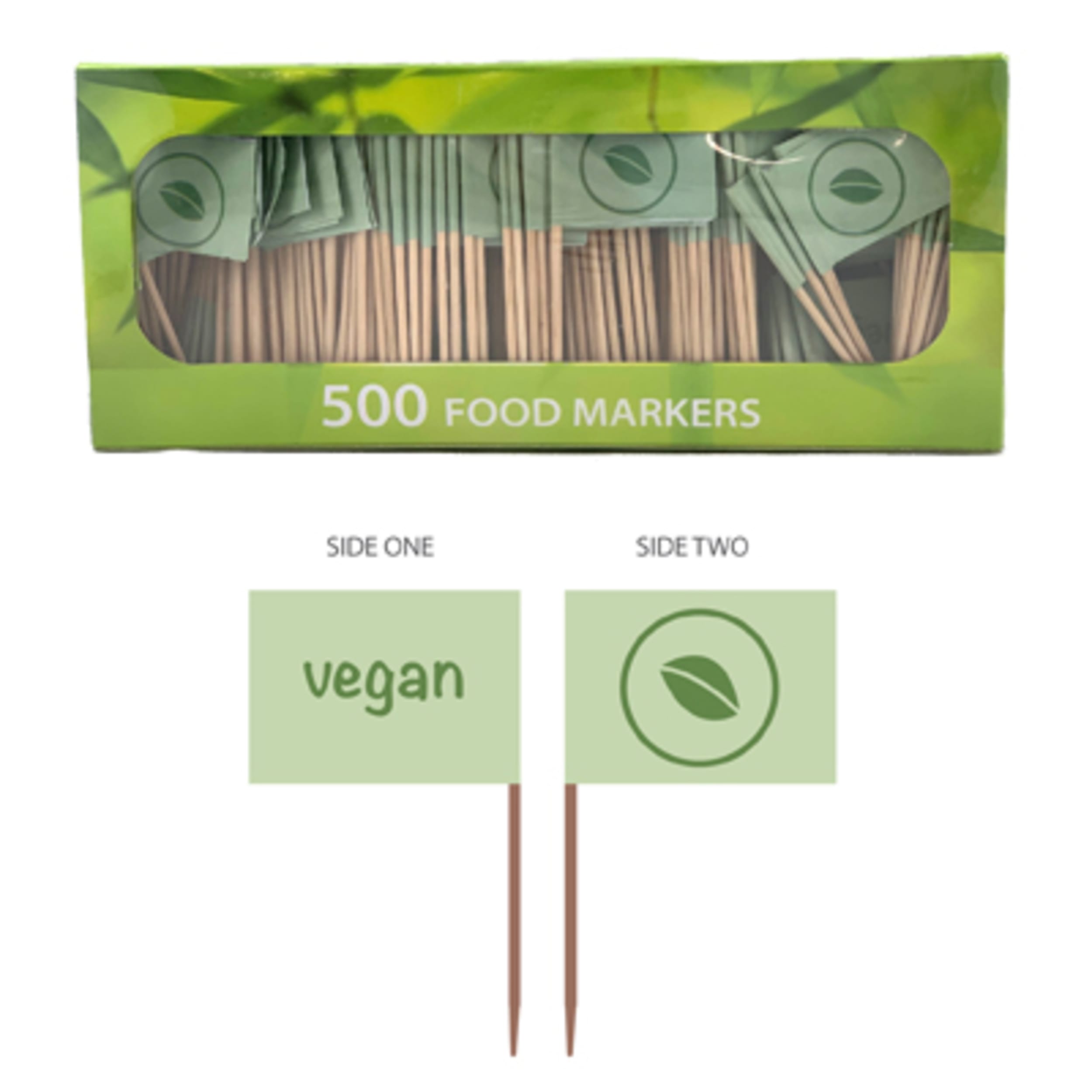 Catering Collection Food Markers "Vegan" (500 Pack)