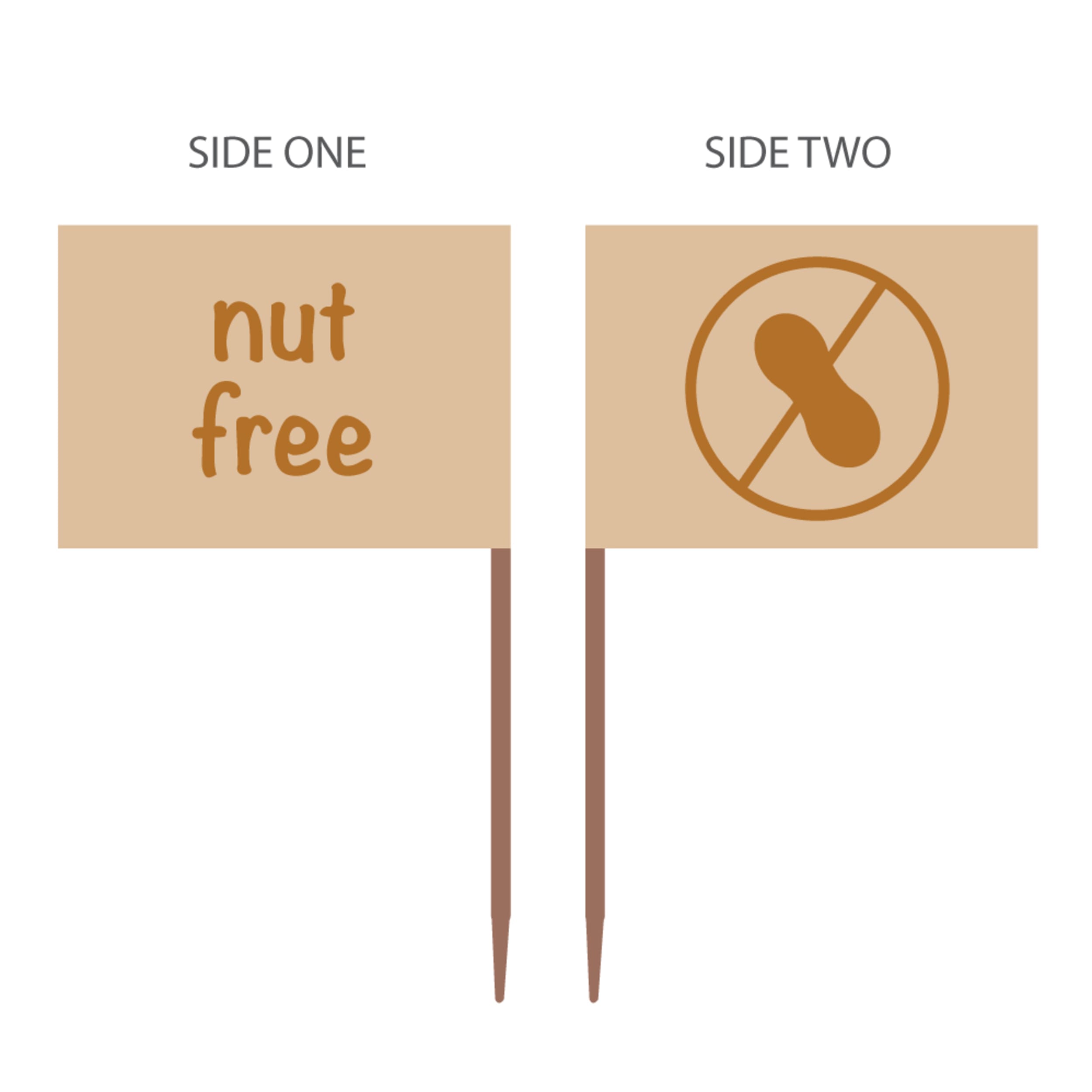 Catering Collection Food Markers "Nut Free" (500 Pack)