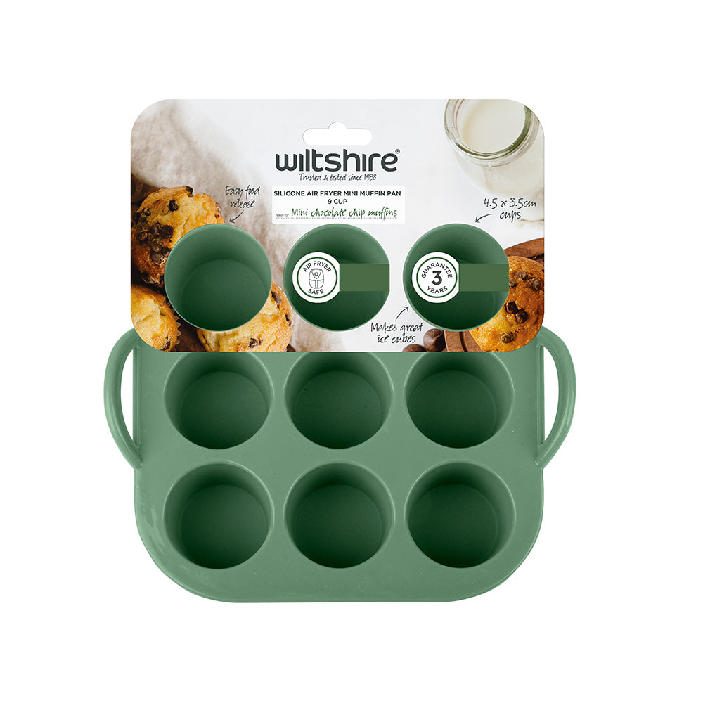 Wiltshire Silicone Air Fryer 9 Cup Mini Muffin Pan