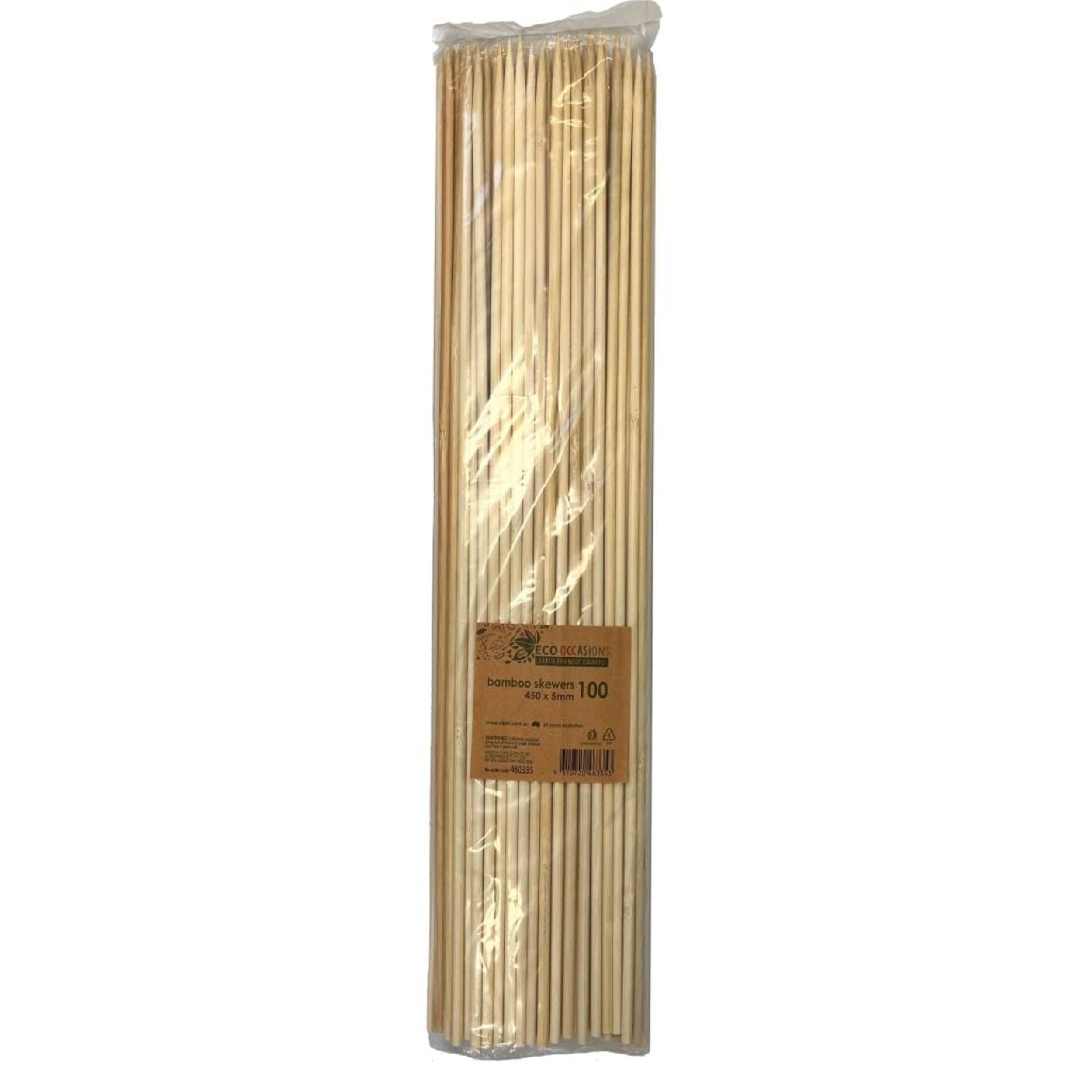 Catering Collection Bamboo Skewer 5mm x 45cm (100 Pack)