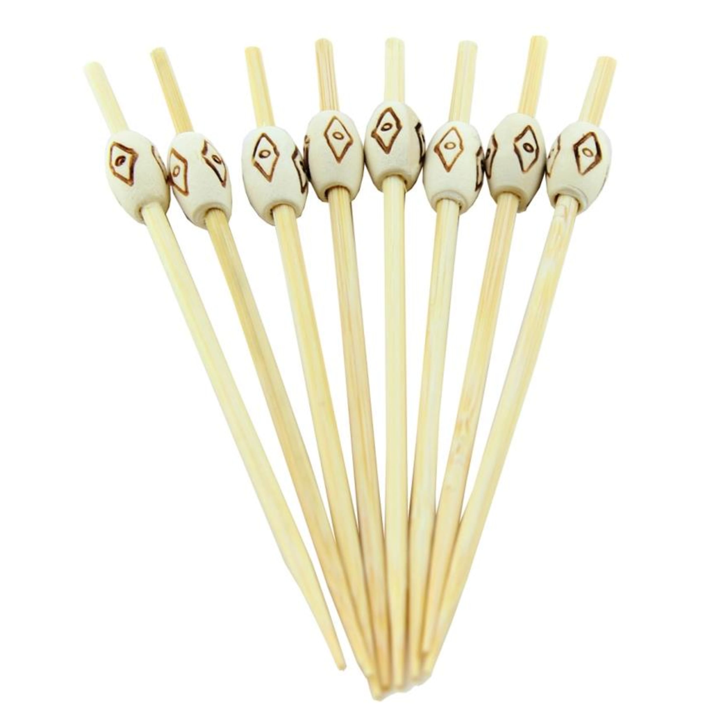 Eco Collection Decorated Pick Carved Bead 12cm (Aztec) (100 Pack)