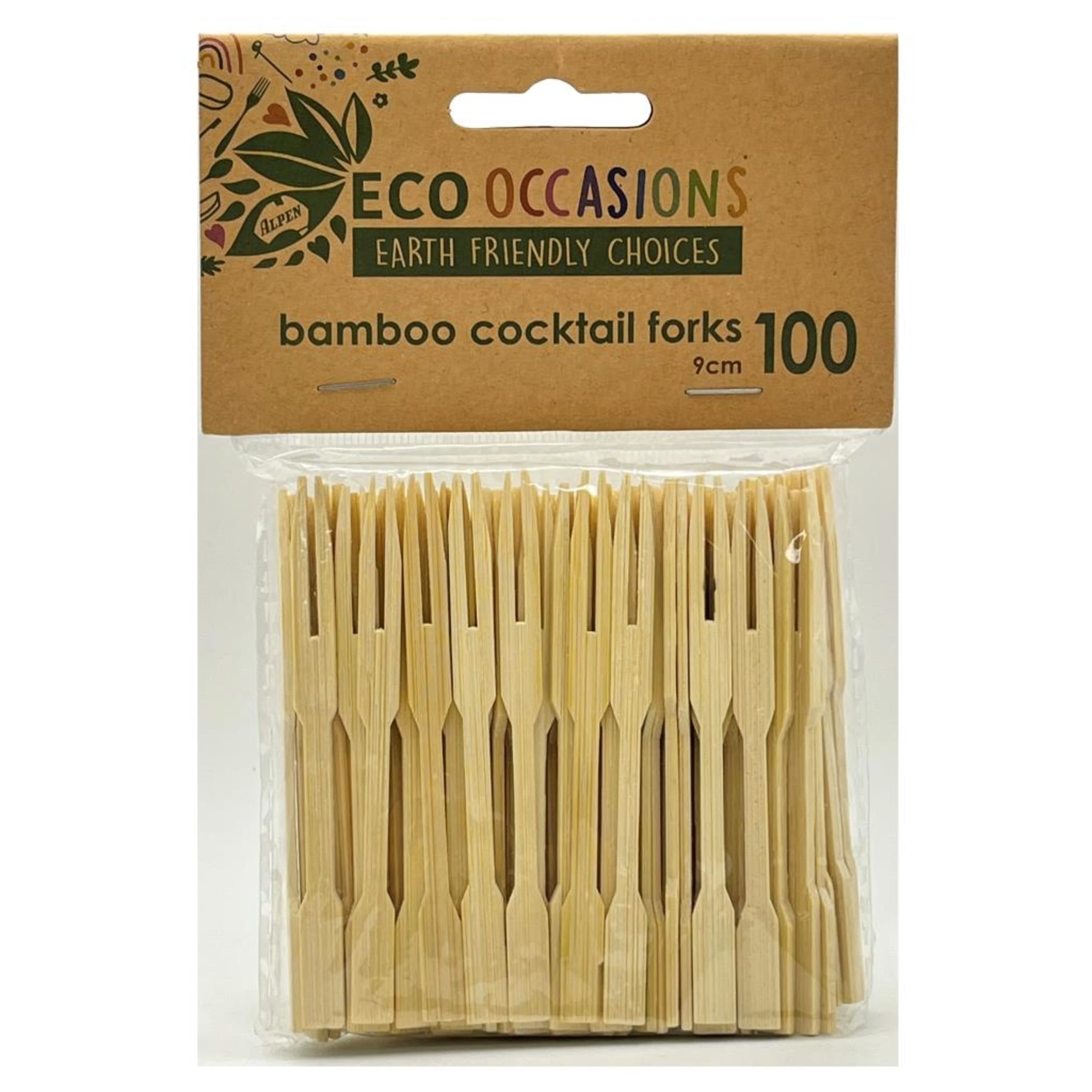 Catering Collection Forks Cocktail 9cm Bamboo (100 Pack)