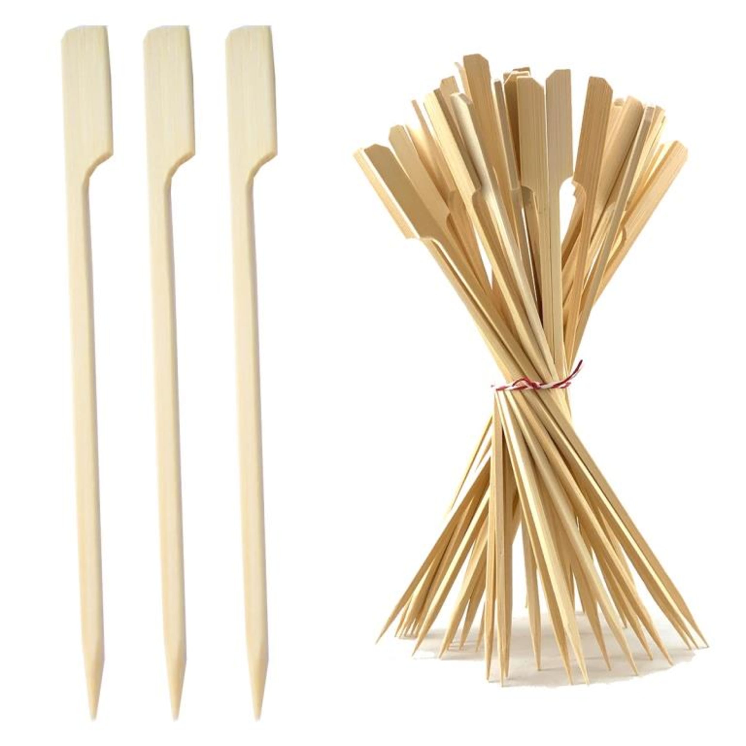 Eco Collection Bamboo Paddle Skewer 12cm x 2.75mm Natural (250 Pack)