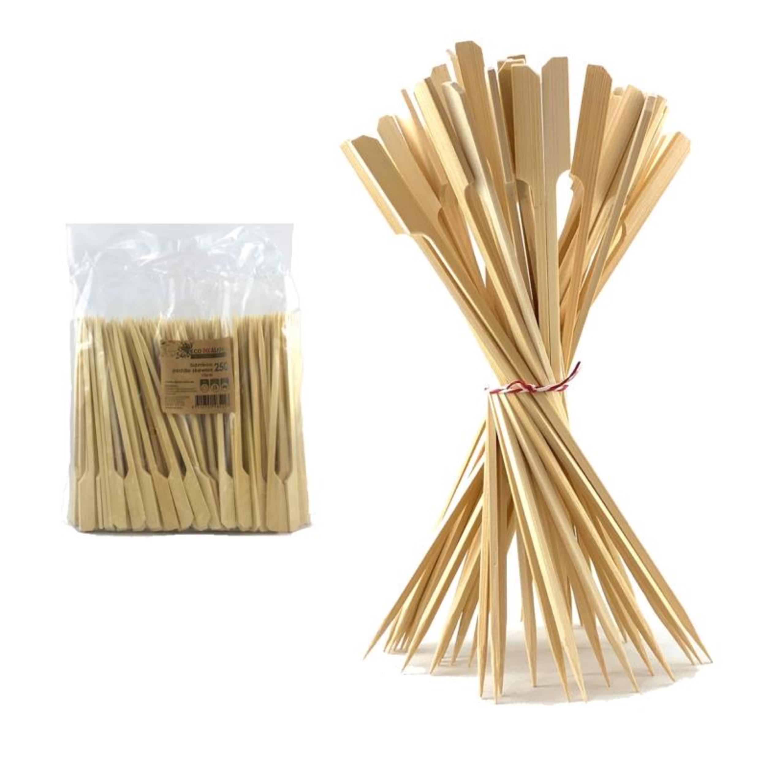 Eco Collection Bamboo Paddle Skewer 15cm x 3mm Natural (250 Pack)