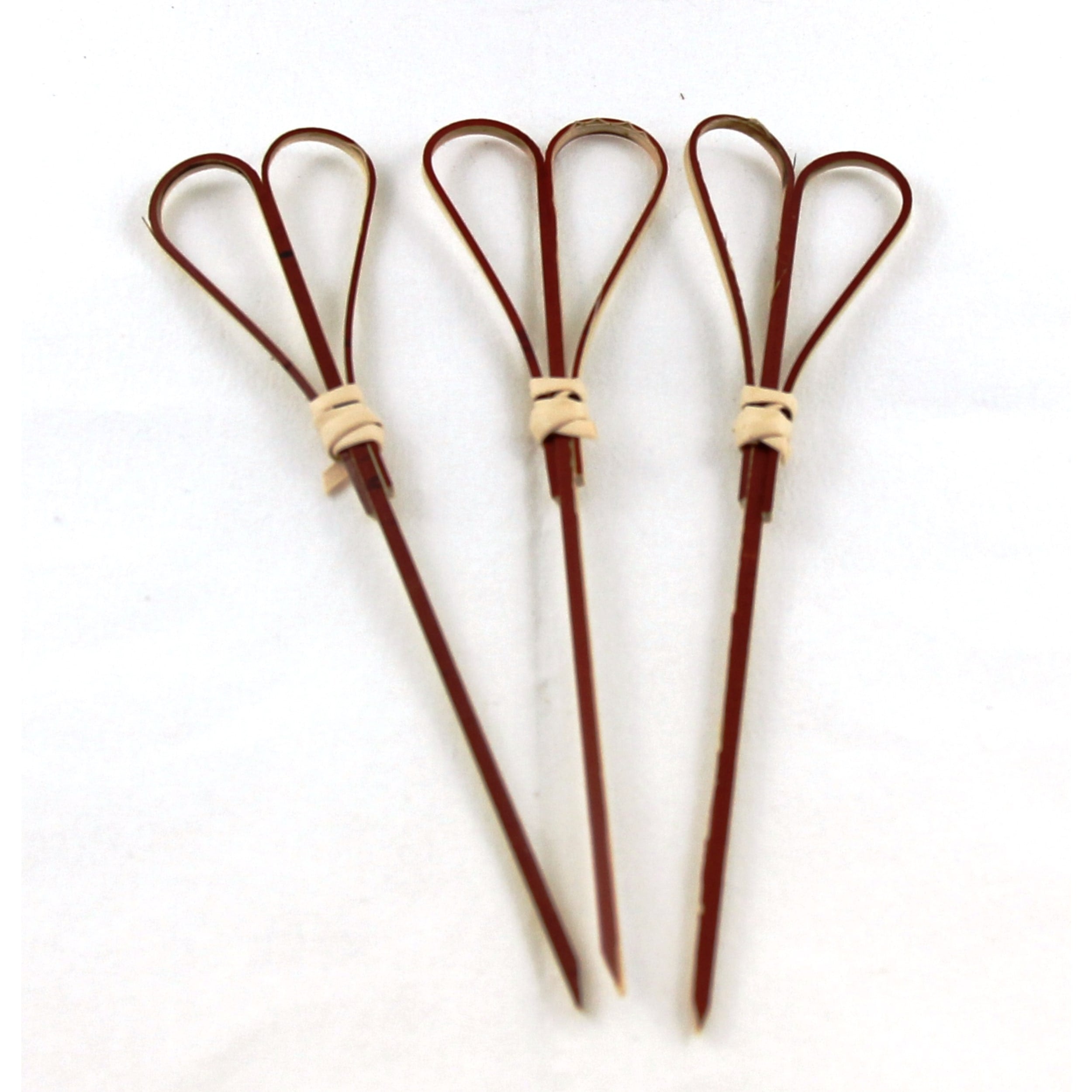 Eco Collection Bamboo Heart Pick Skewers 12cm Red (100 Pack)