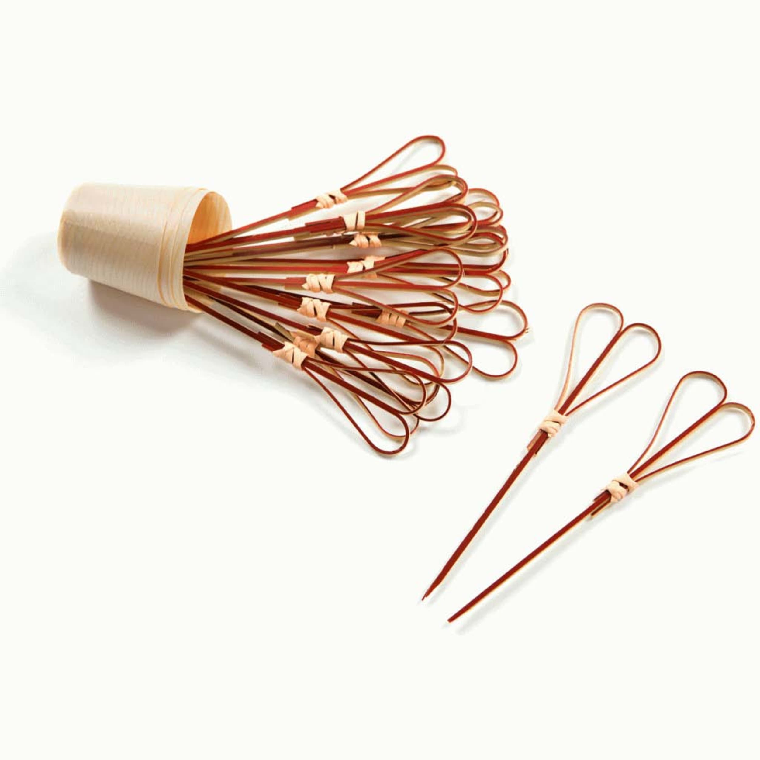 Eco Collection Bamboo Heart Pick Skewers 12cm Red (100 Pack)