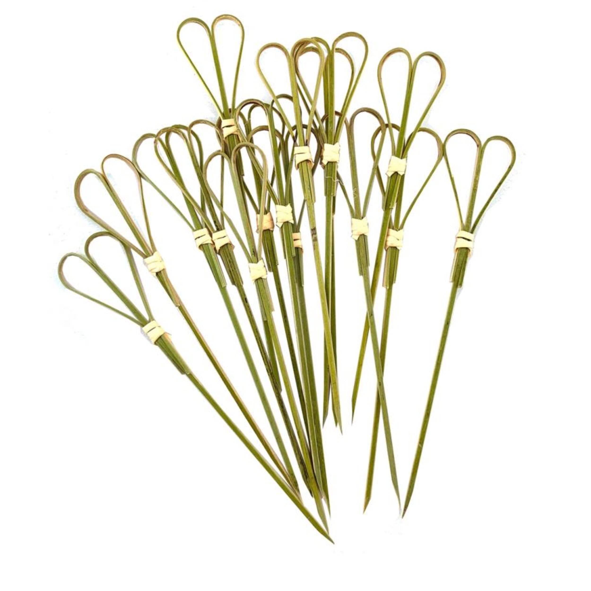 Eco Collection Bamboo Heart Pick Skewers 10cm Natural (100 Pack)