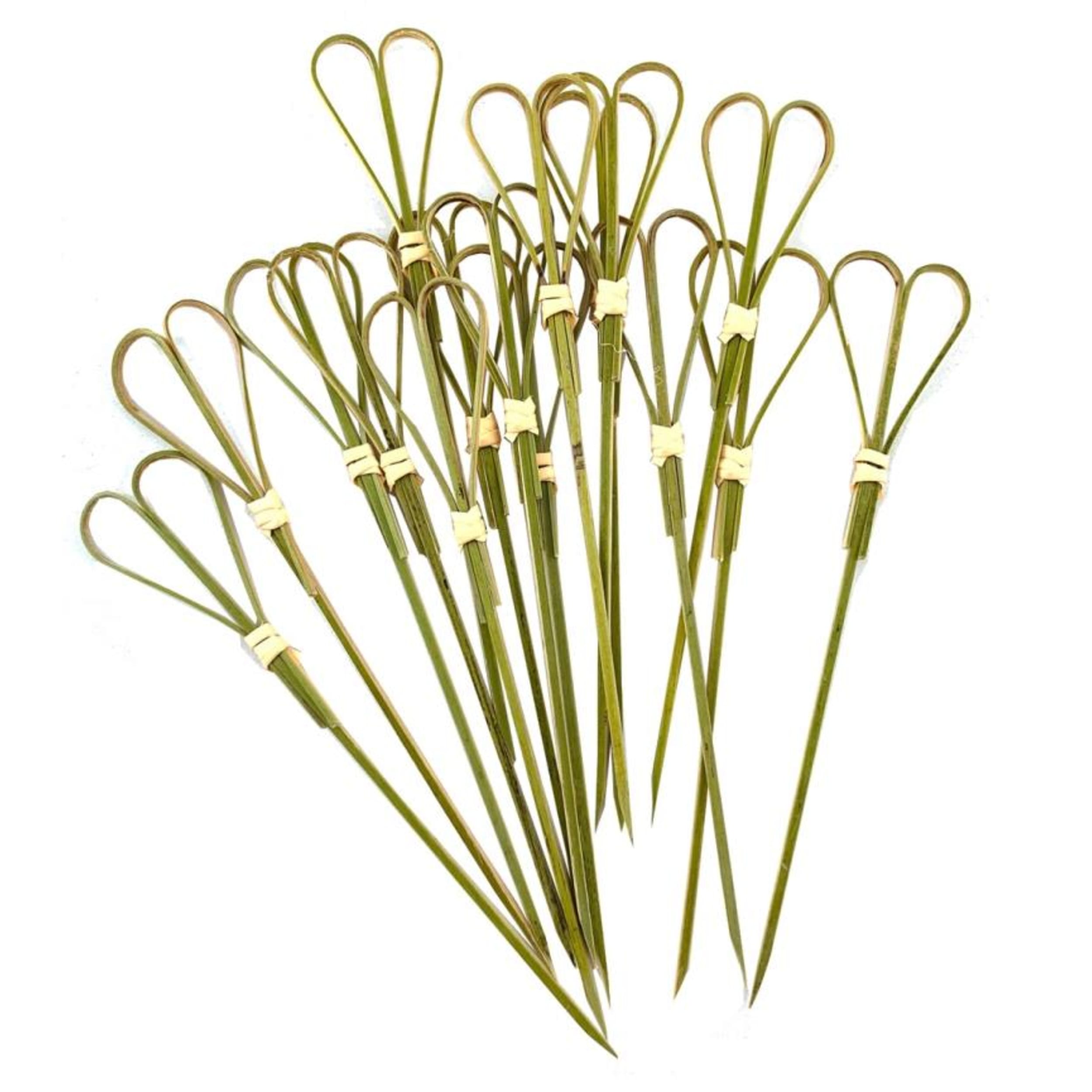 Eco Collection Bamboo Heart Pick Skewers 12cm Natural (100 Pack)
