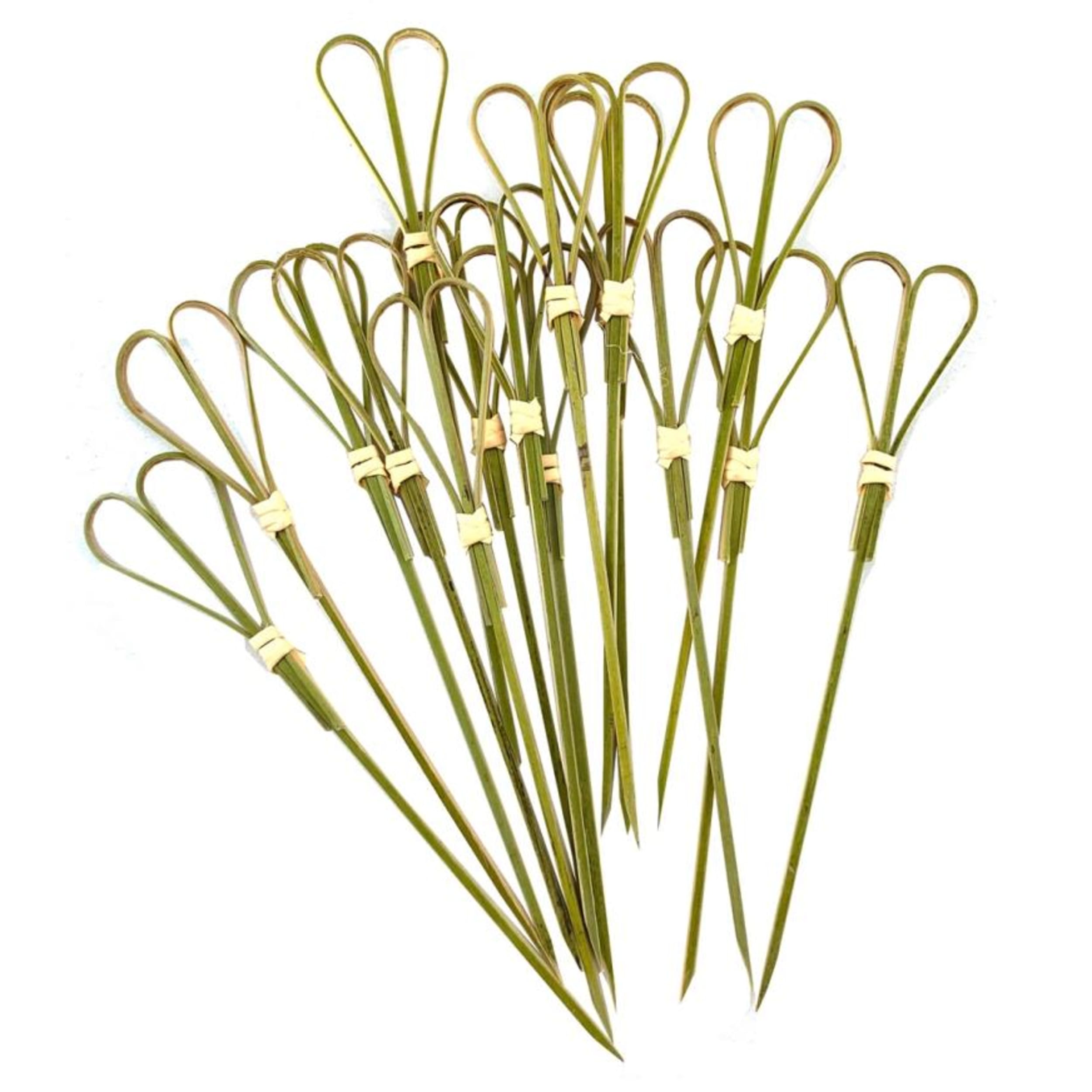 Eco Collection Bamboo Heart Pick Skewers 15cm Natural (100 Pack)